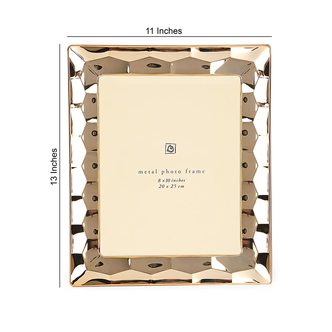 Gold Metal Photo Frame - Hexagon Photo Frame