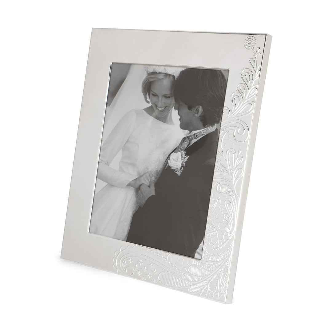 White Metal - Etched Photo Frame