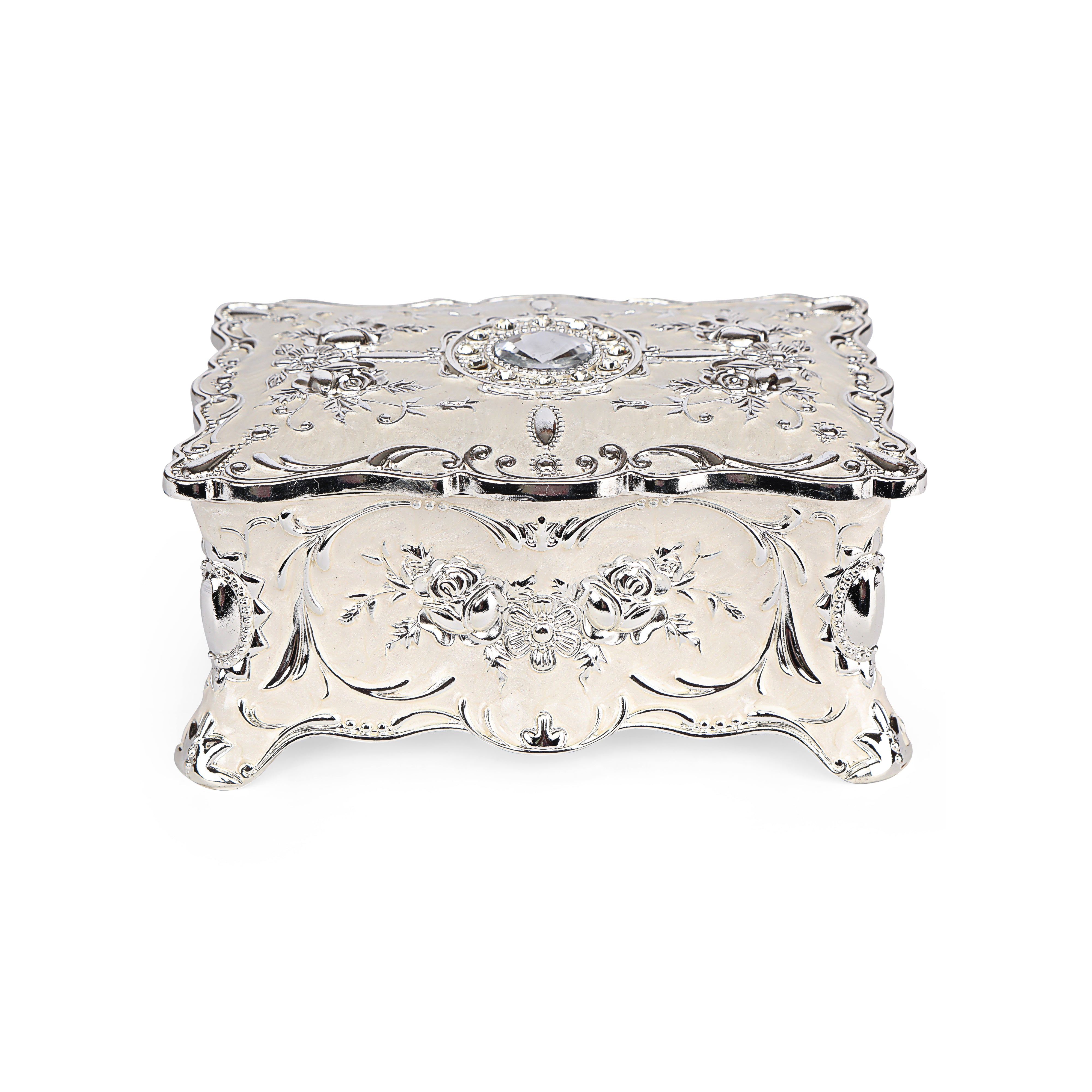 White Metal - White Jewellery Box