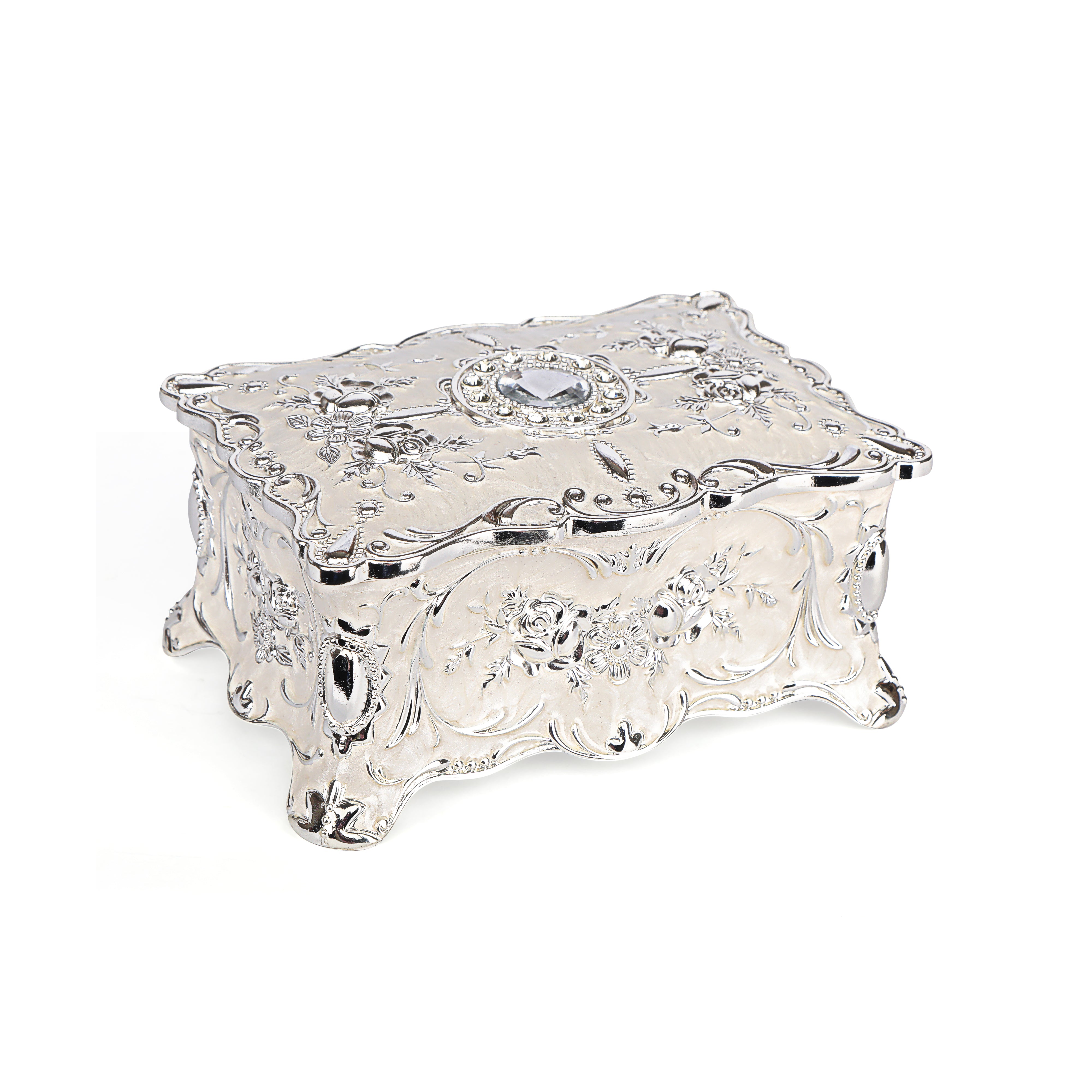 White Metal - White Jewellery Box