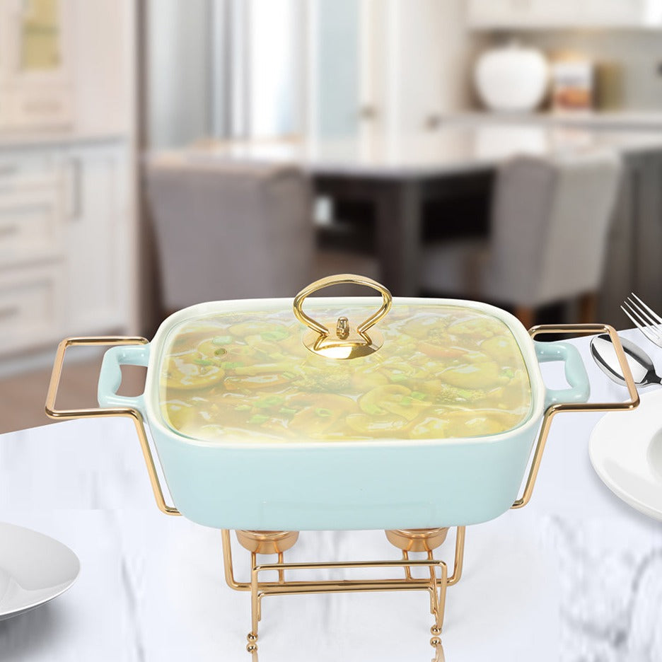 Chafing Dish Single Rectangle - Blue - The Home Co.