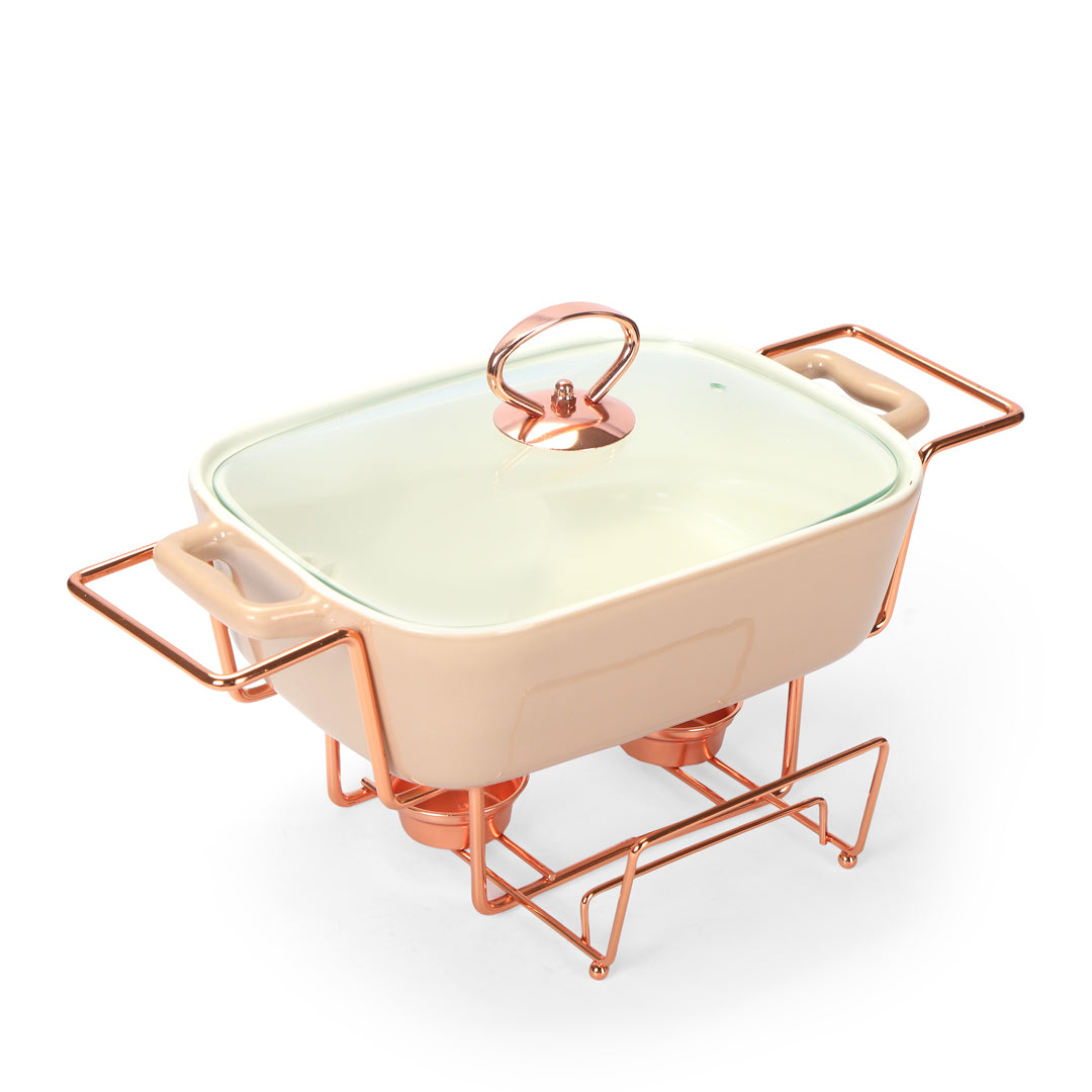Chafing Dish Single Rectangle - Pink