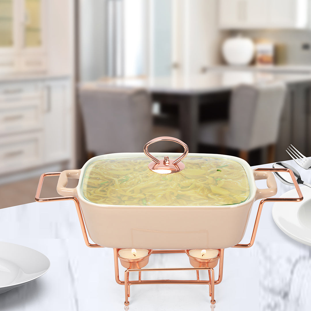 Chafing Dish Single Rectangle - Pink - The Home Co.