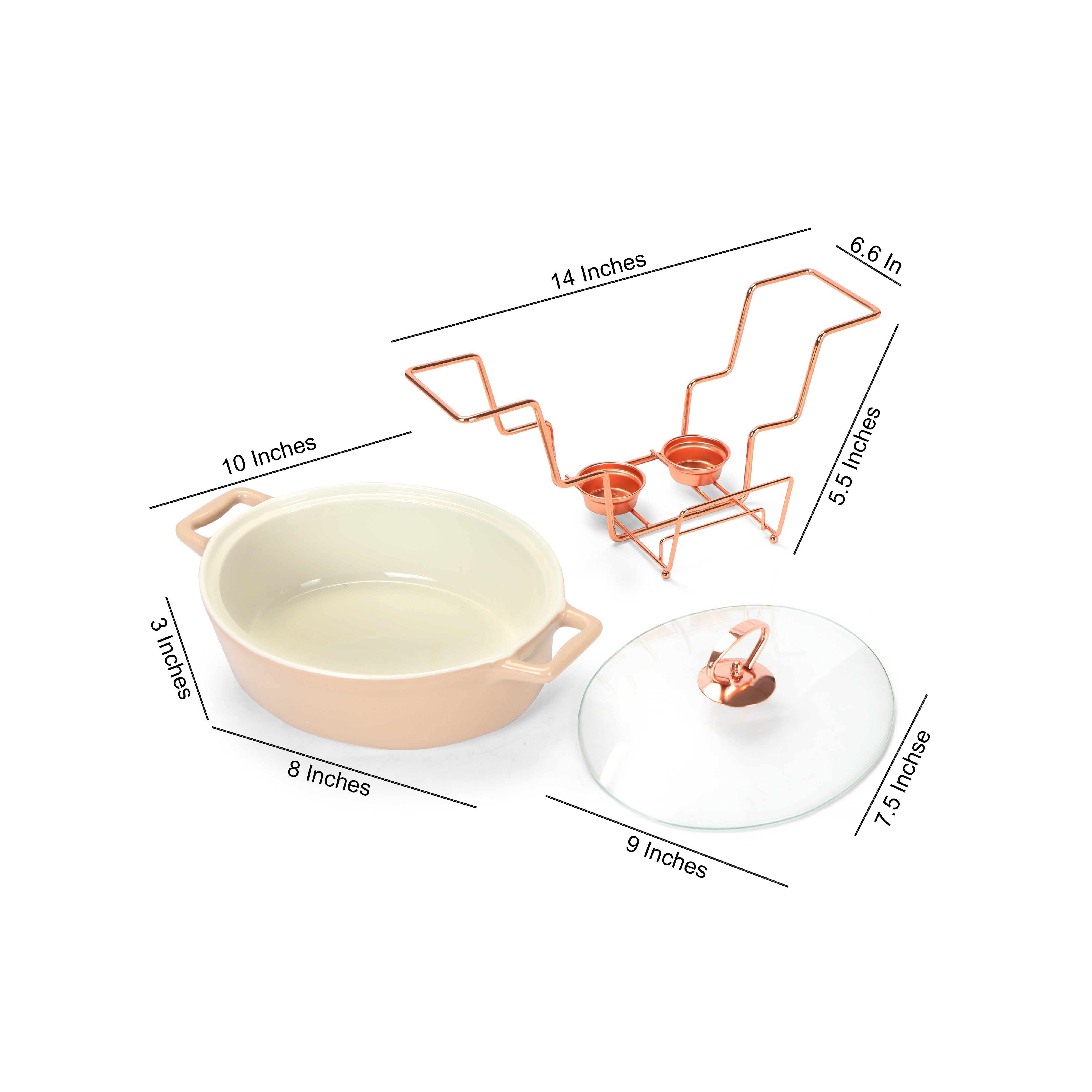 Chafing Dish Single Oval - Pink