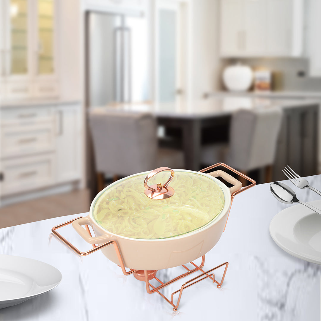 Chafing Dish Single Oval - Pink - The Home Co.