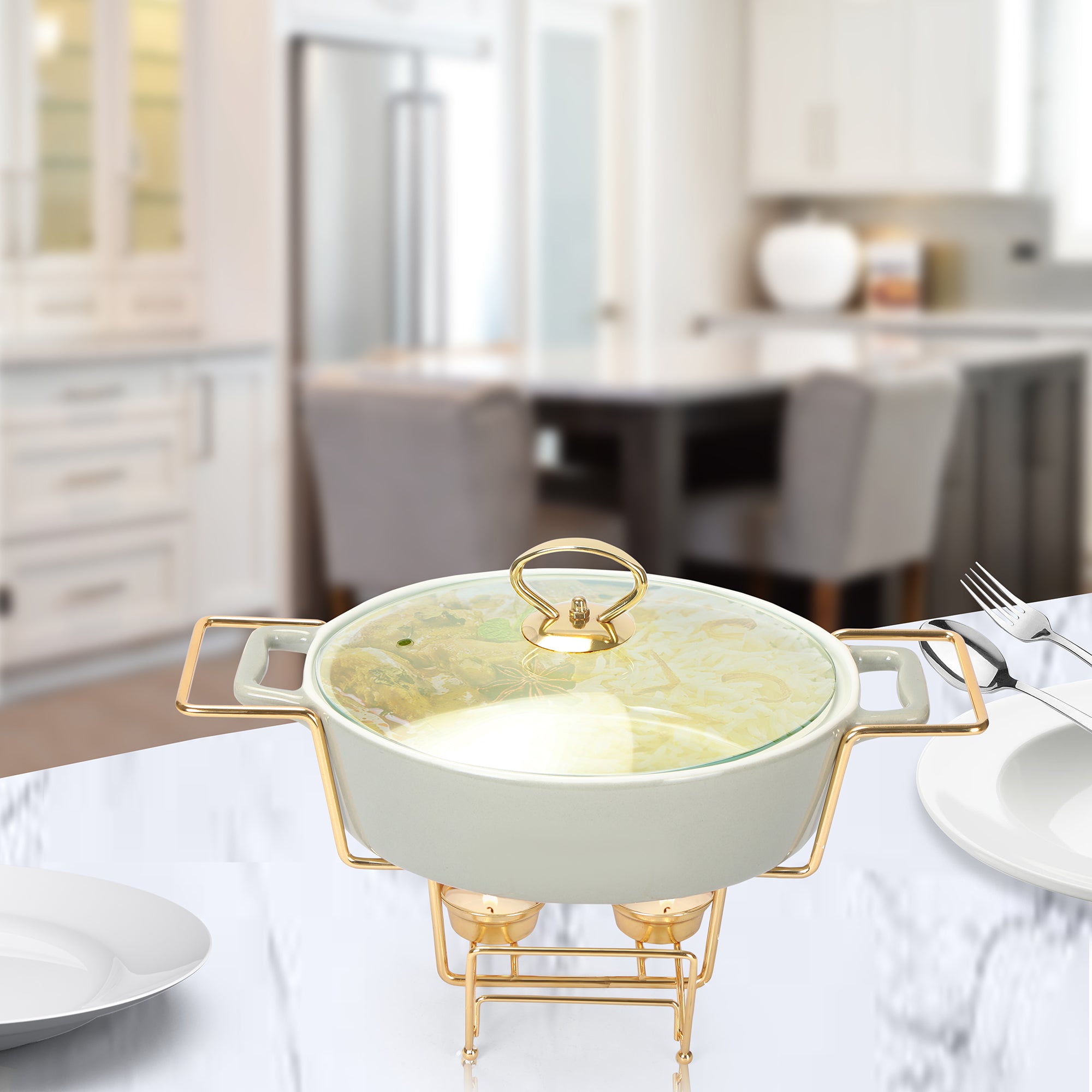 Chafing Dish Single Oval - Grey - The Home Co.