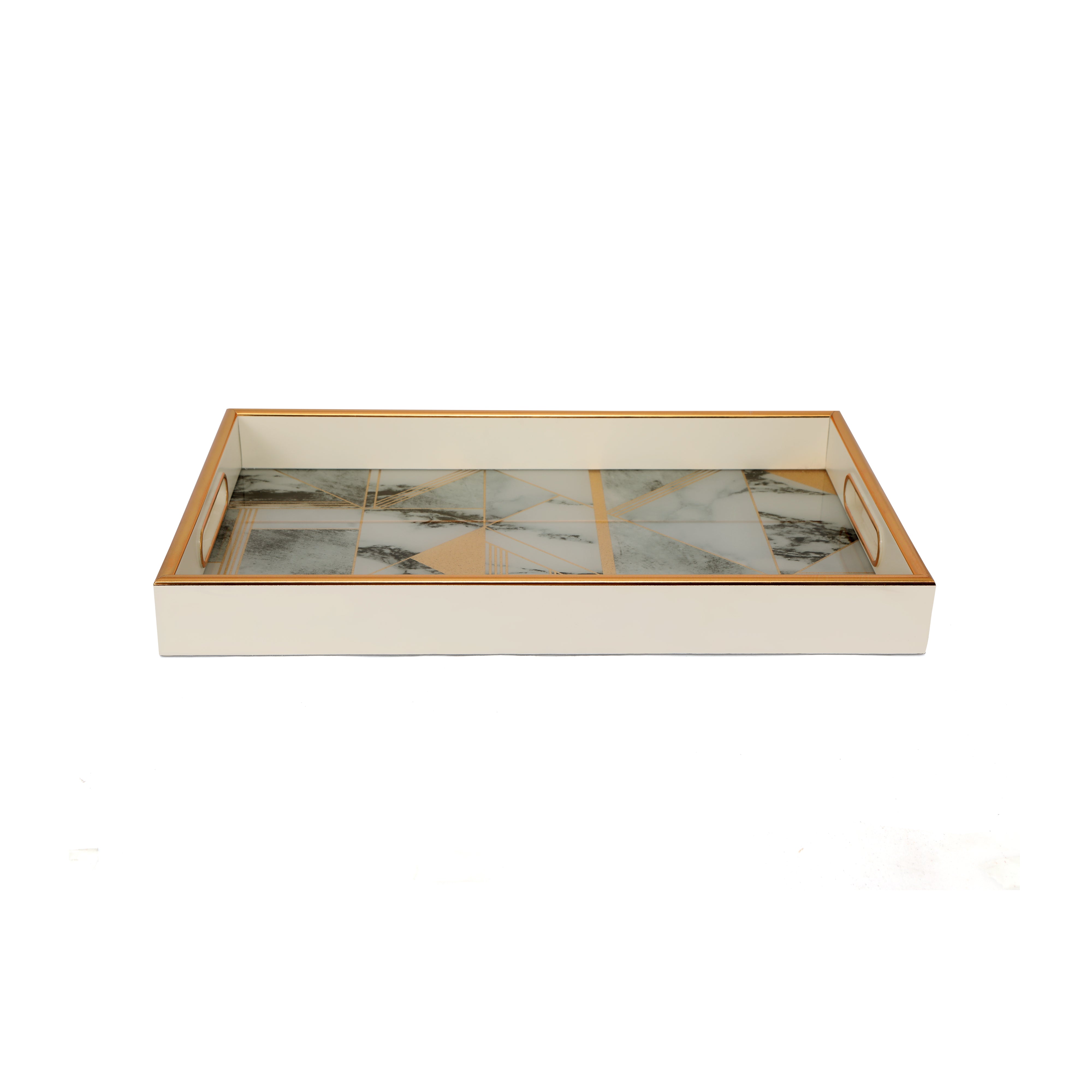 Rectangle Glass Tray Set Of 2 - Onyx