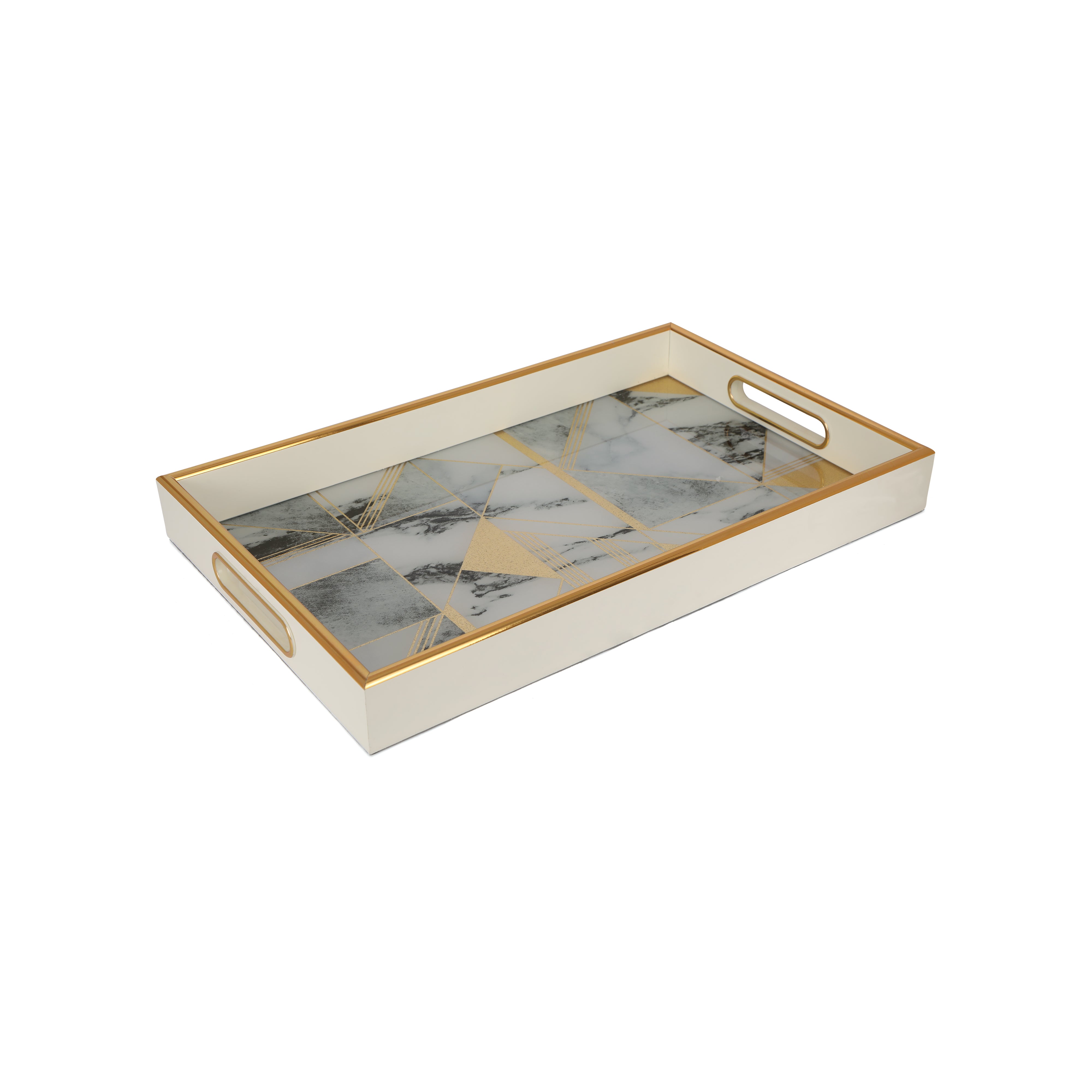 Rectangle Glass Tray Set Of 2 - Onyx