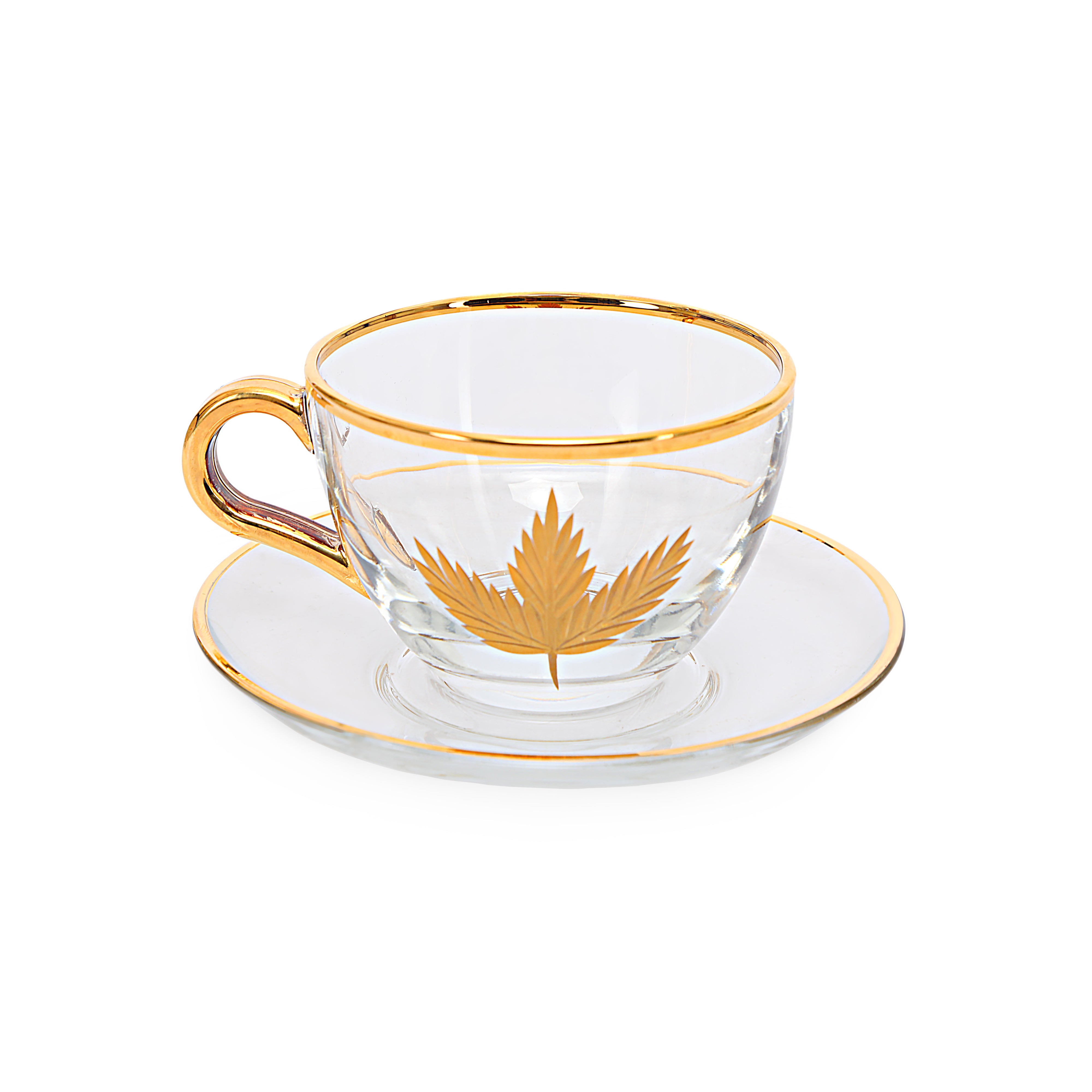 Tea Set - Gold Maple Leaf Set of 6