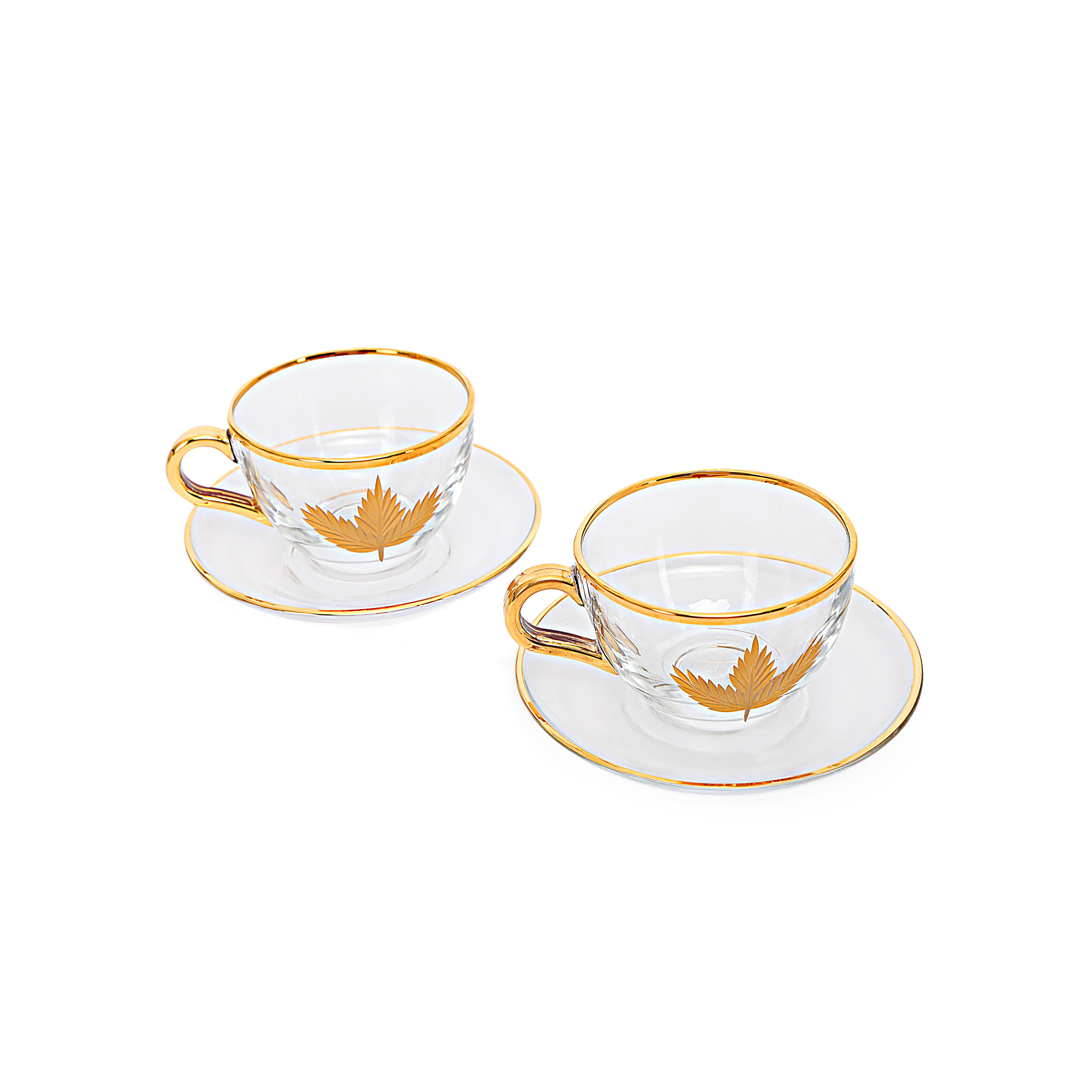 Tea Set - Gold Maple Leaf Set of 6