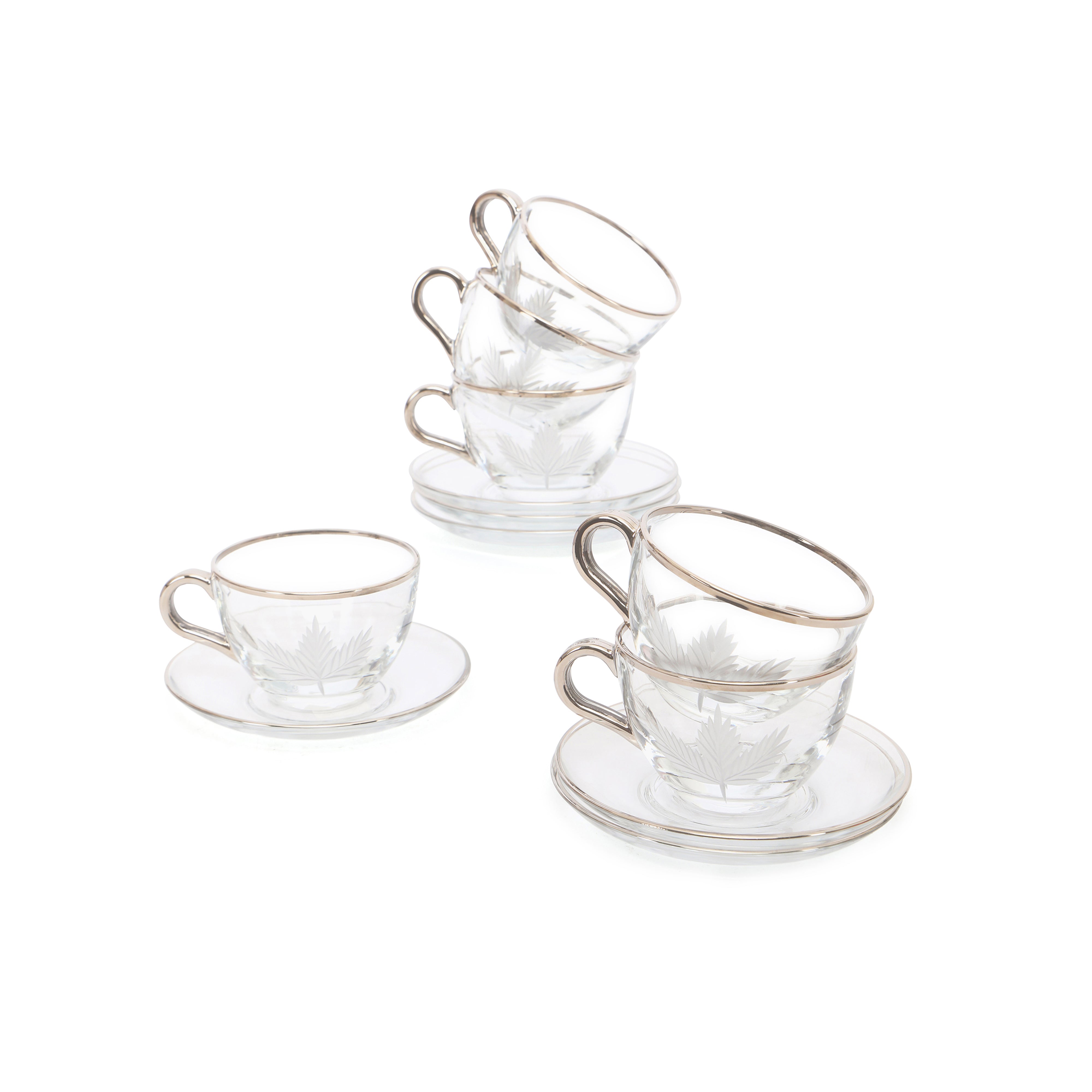 Tea Set - Silver Maple Leaf Set Of 6