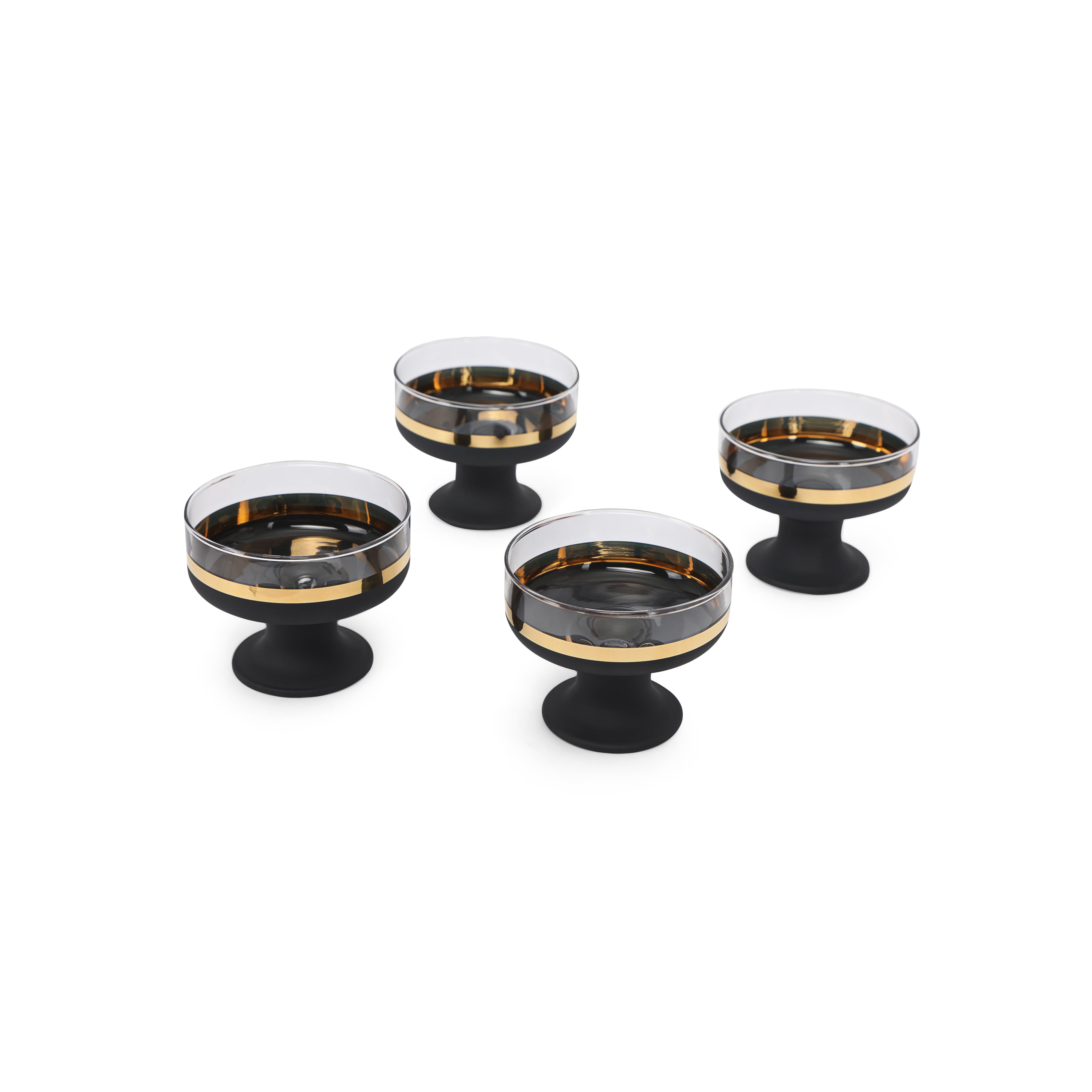 Ice Cream Bowl Set - Black  Vision Set of 6