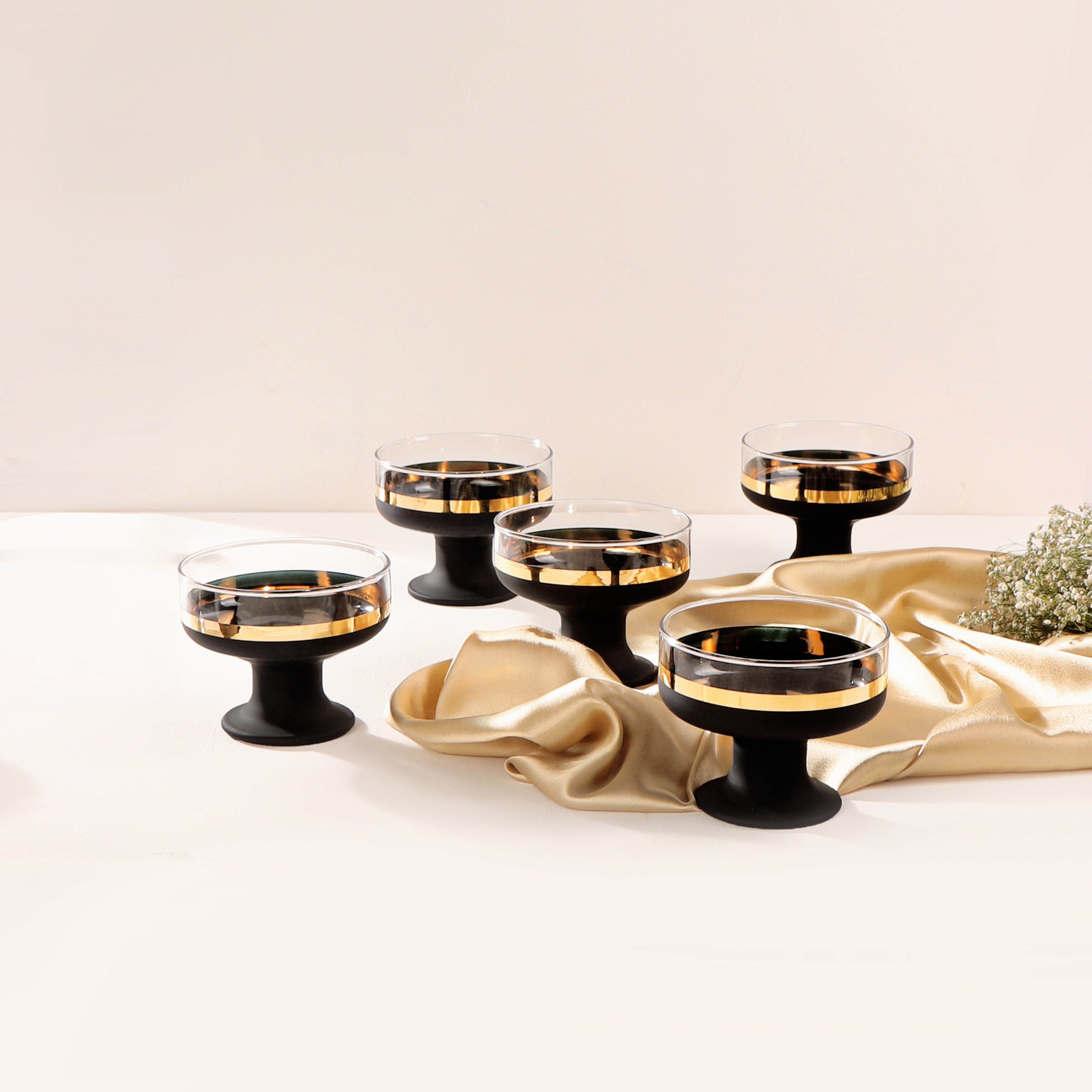 Ice Cream Bowl Set - Black  Vision Set of 6