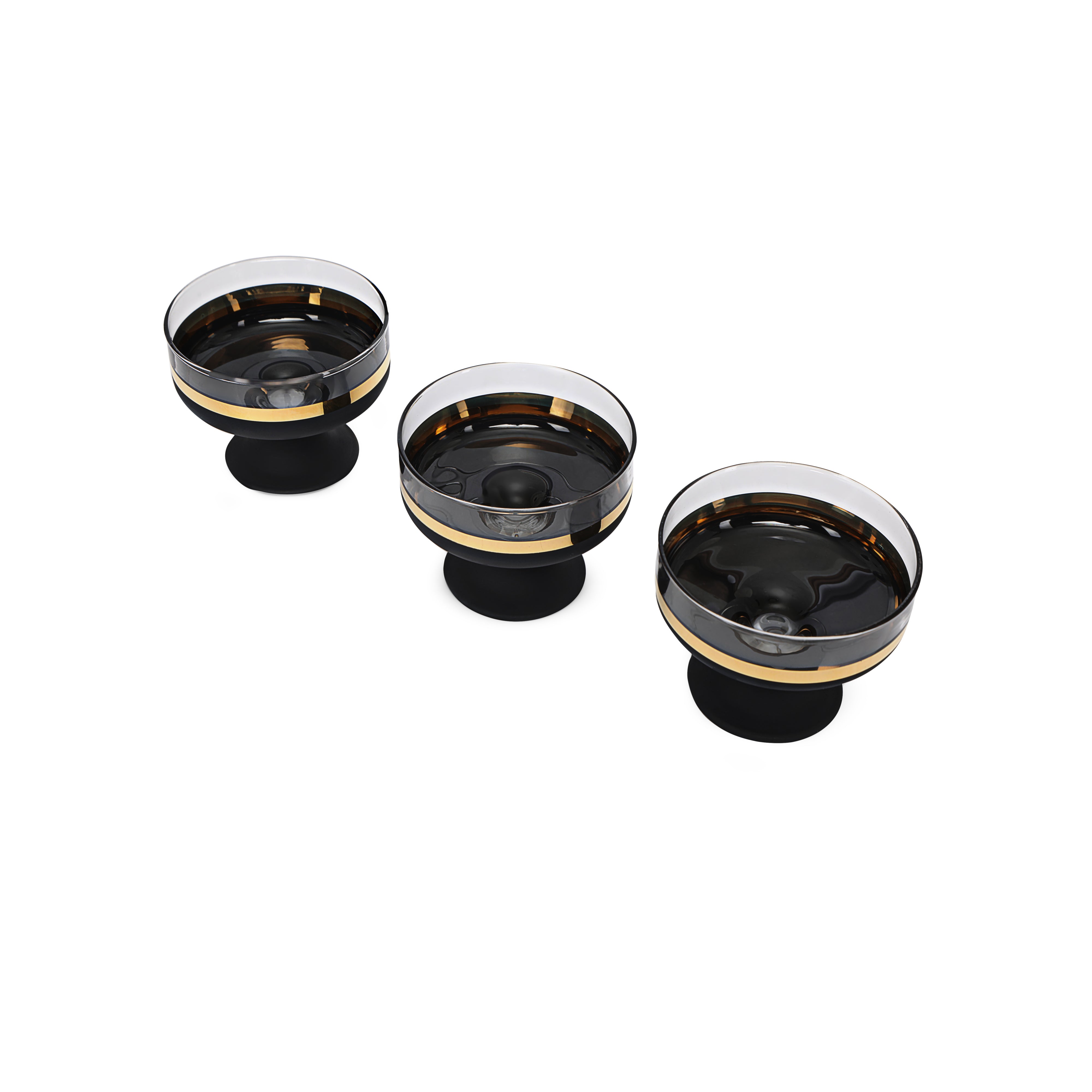 Ice Cream Bowl Set - Black  Vision Set of 6