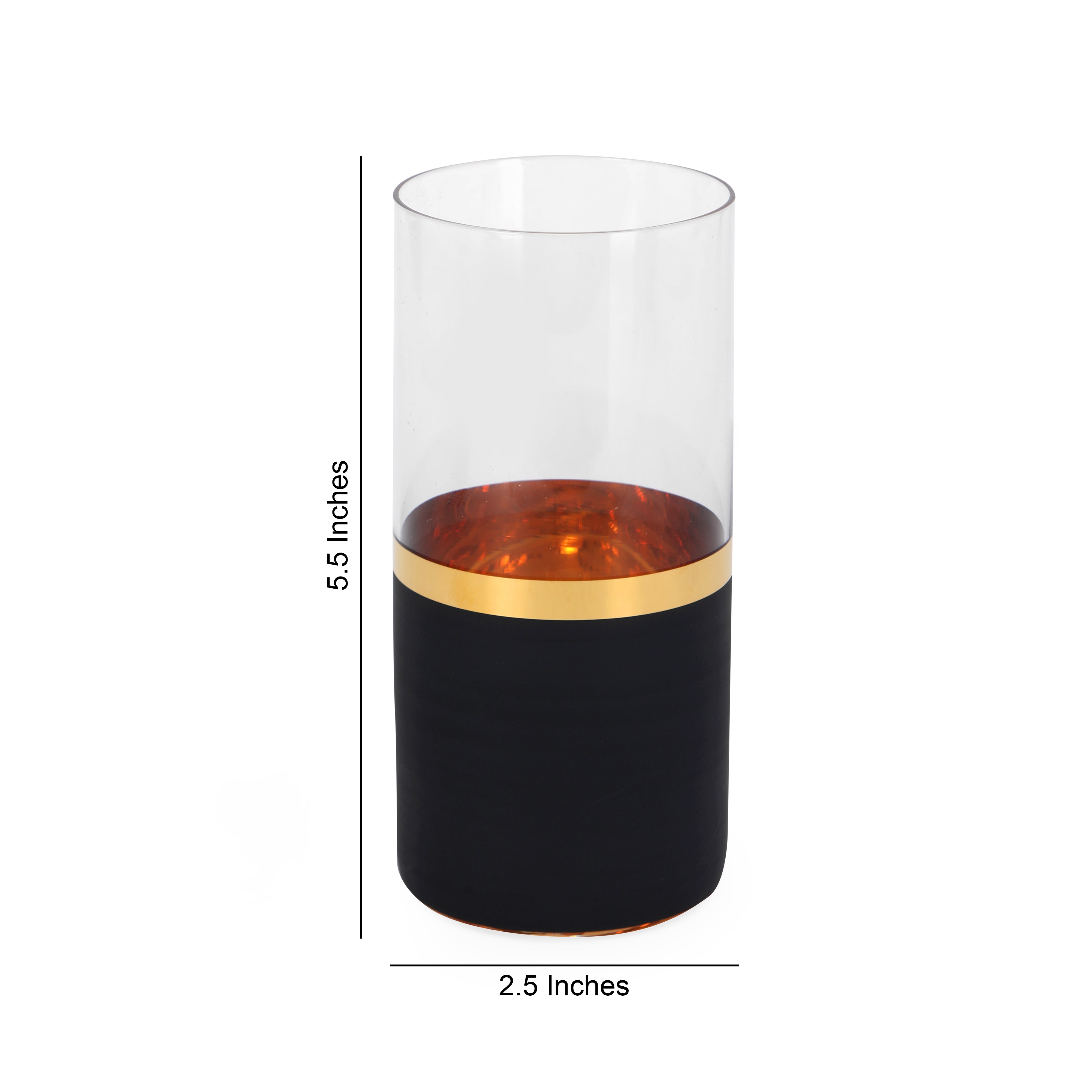 Water Glass Set - Black Vision Set Of 6