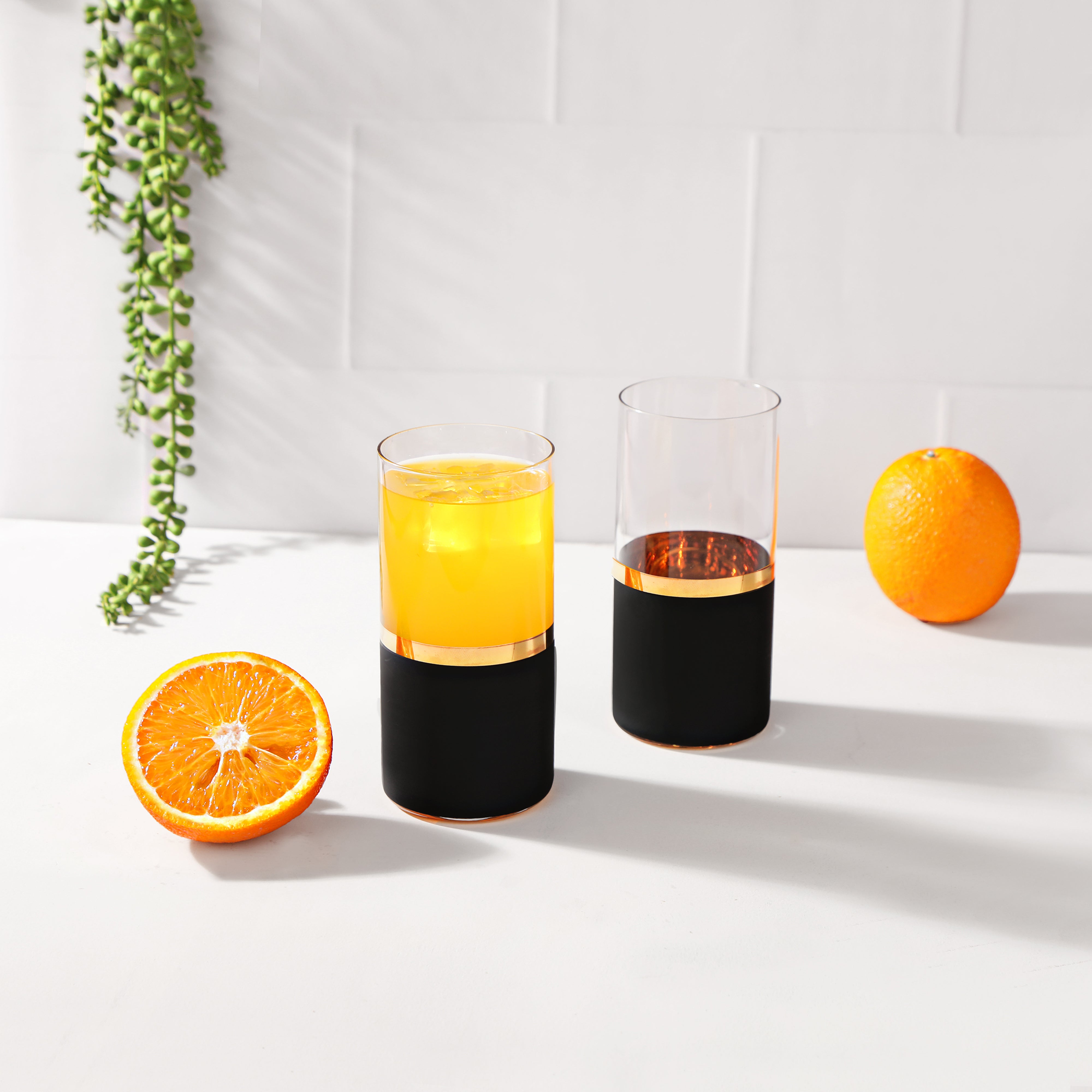 Water Glass Set - Black Vision