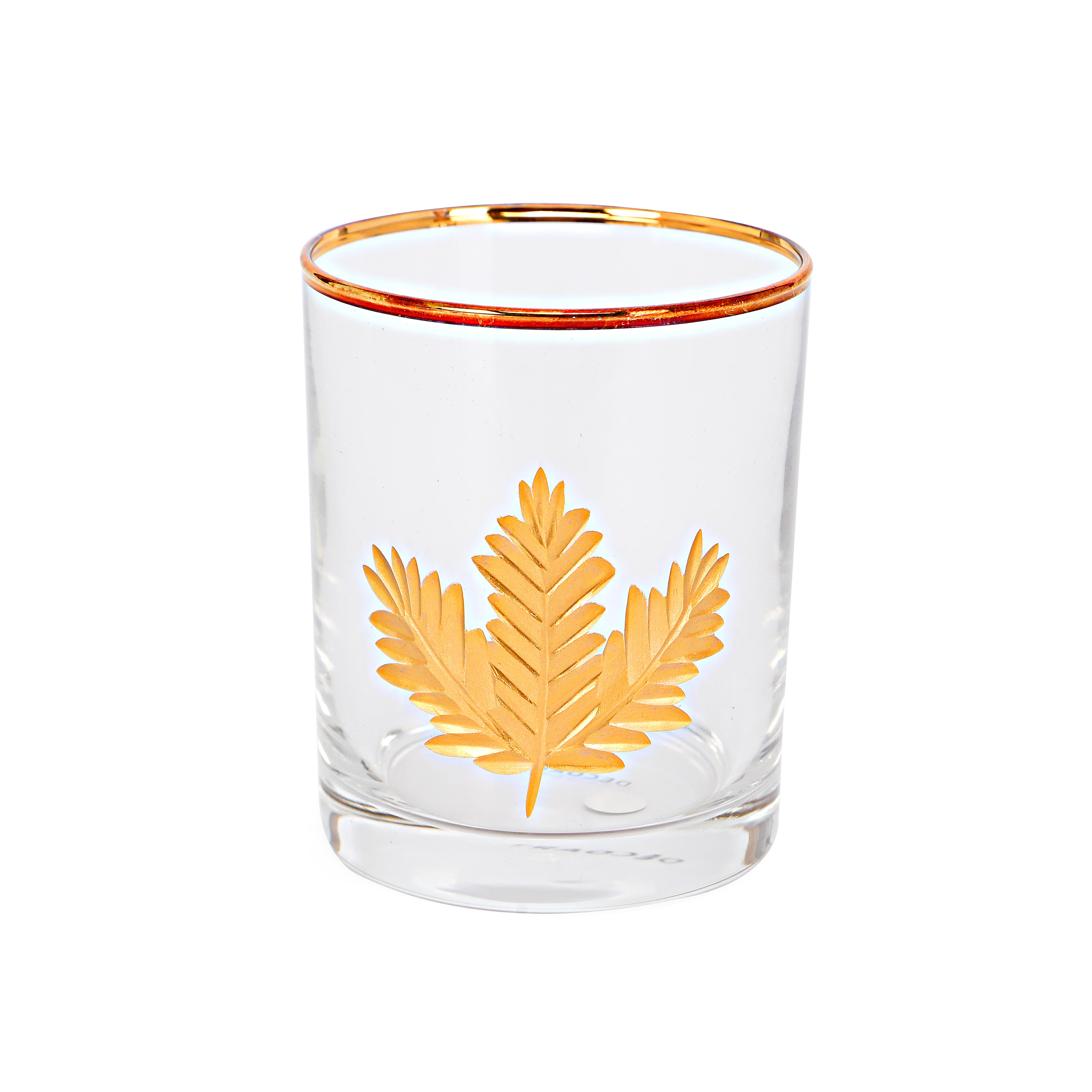 Glass Set - Gold Maple Leaf