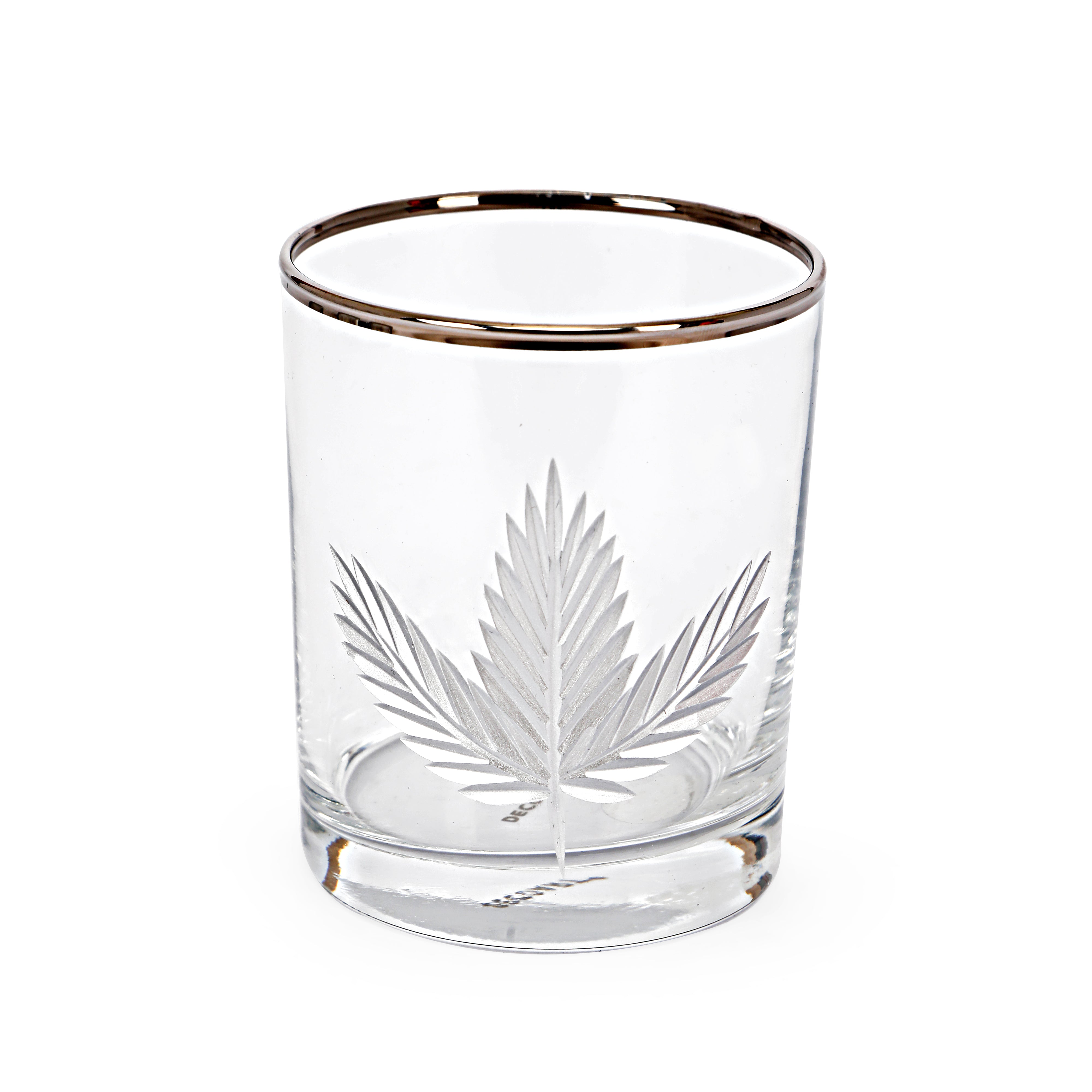 Glass Set - Silver Maple Leaf