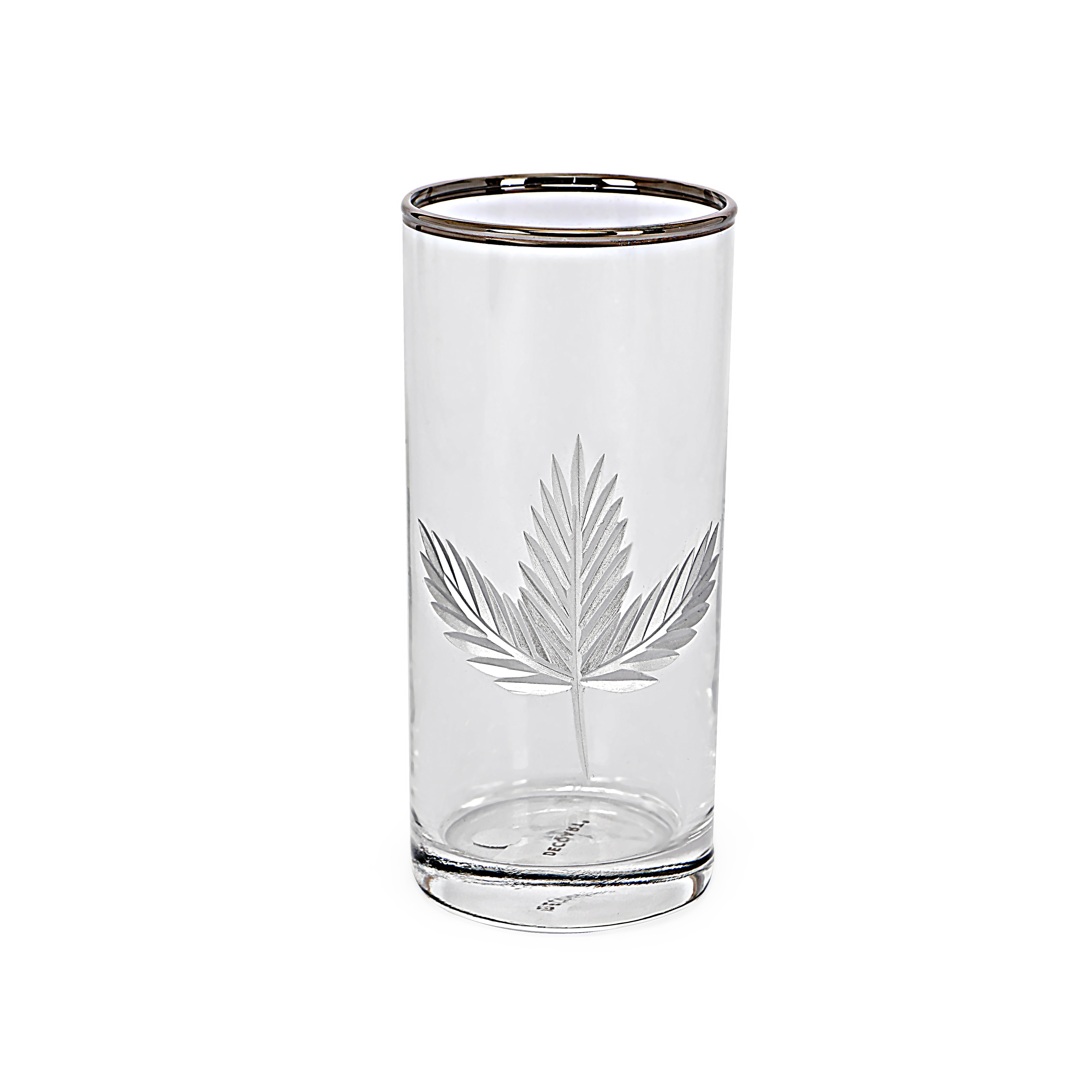 Water Glass Set - Silver Maple Leaf Set Of 6