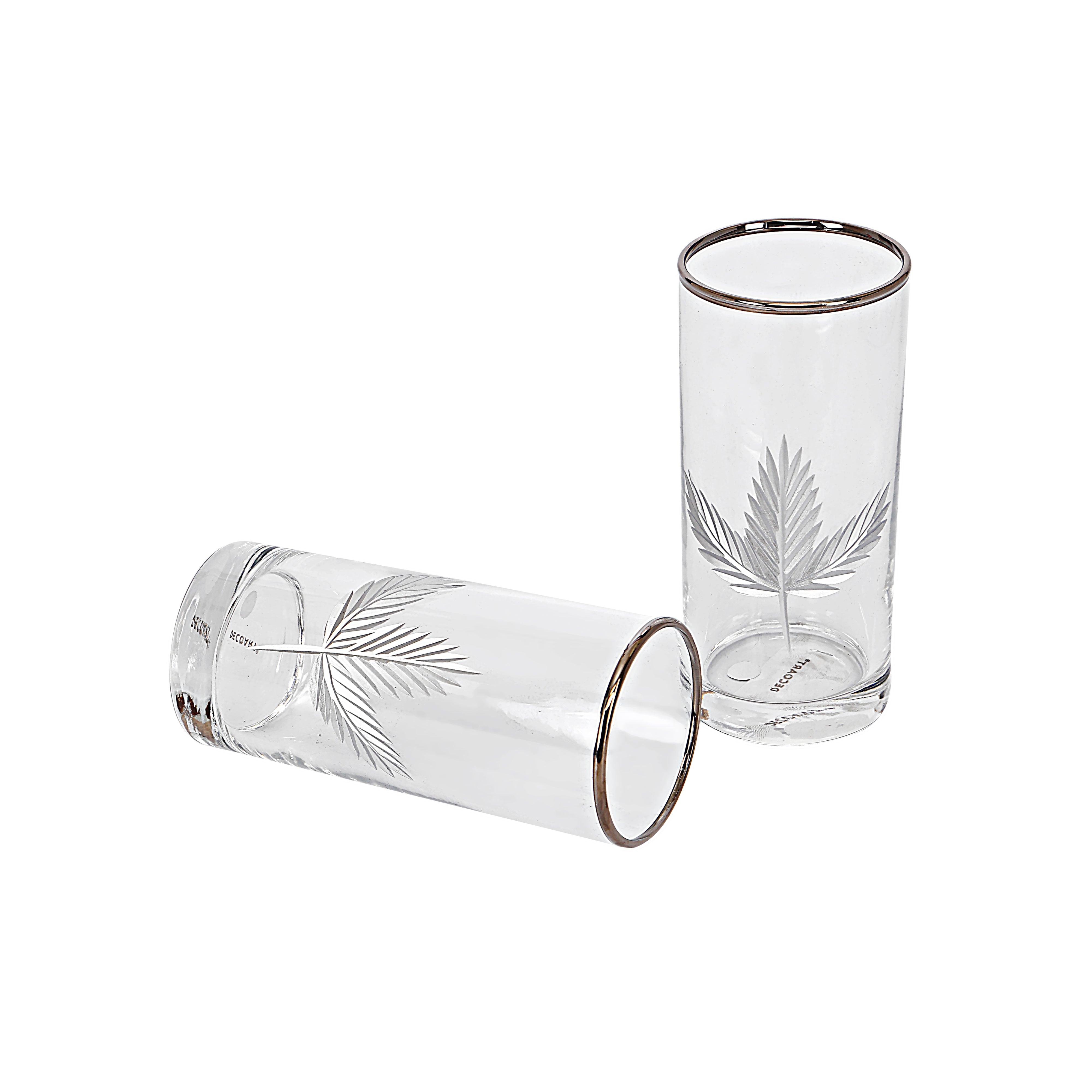 Water Glass Set - Silver Maple Leaf Set Of 6