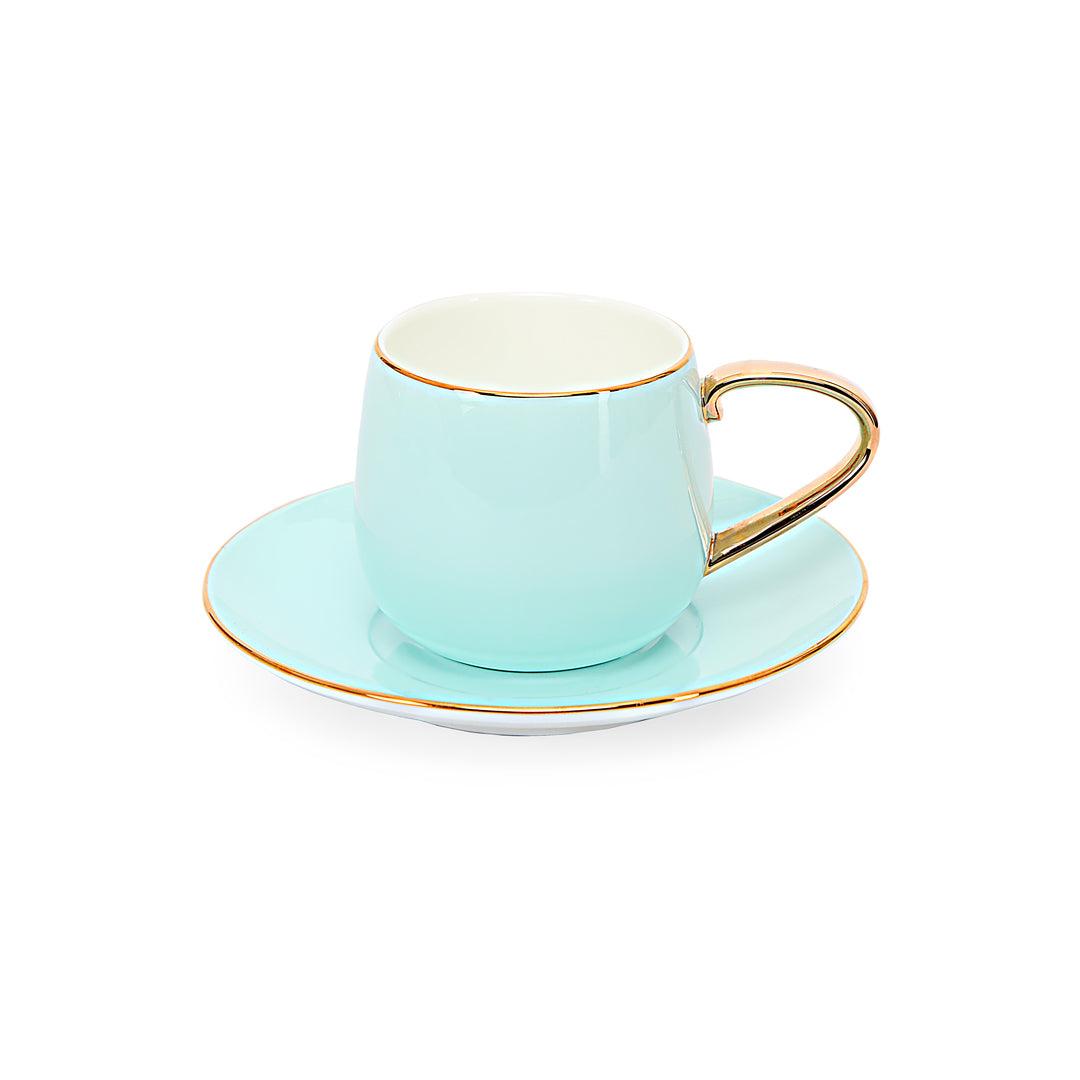 Tea Set - Blue With Gold Rim