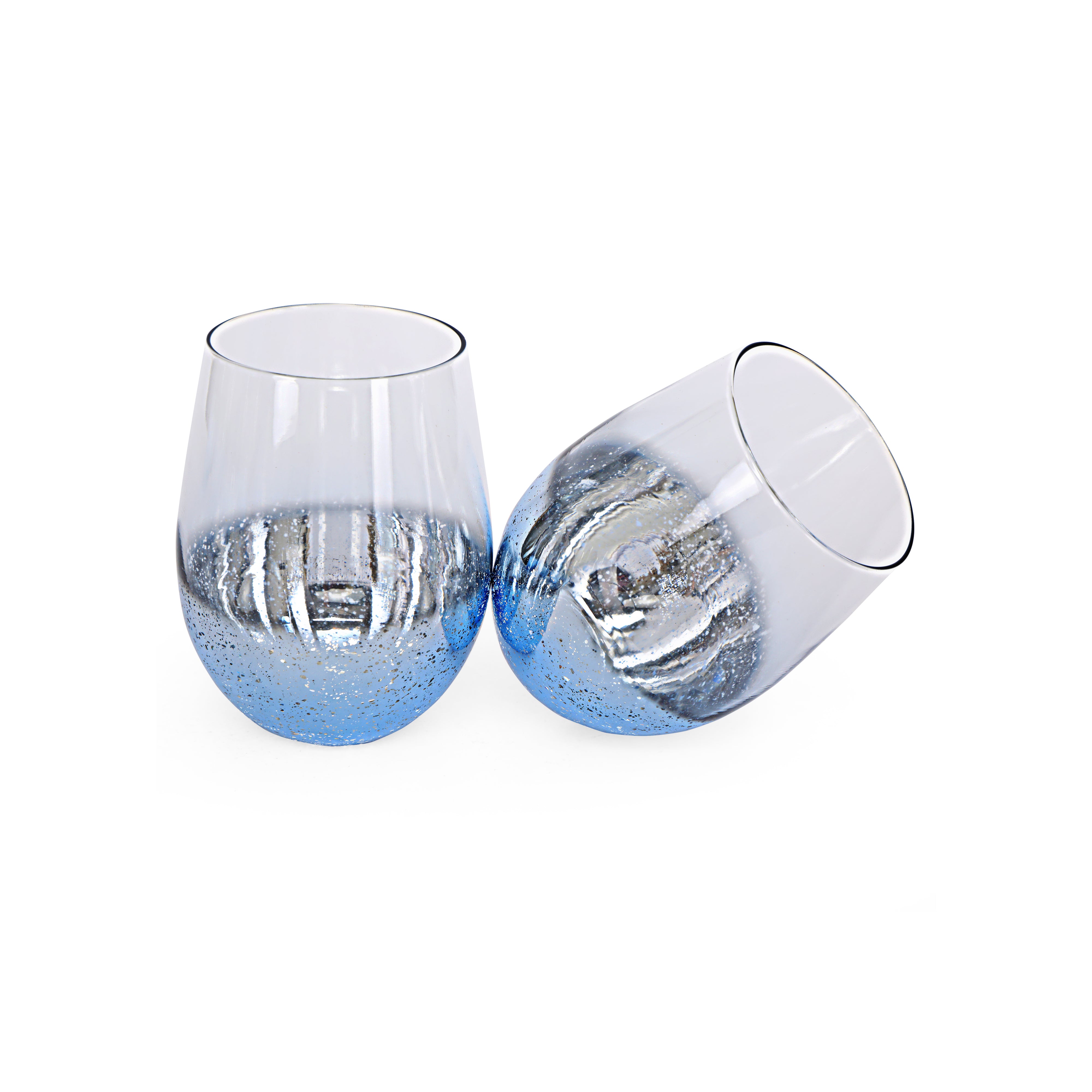 Water Glass Set - Blue Luster Set Of 6