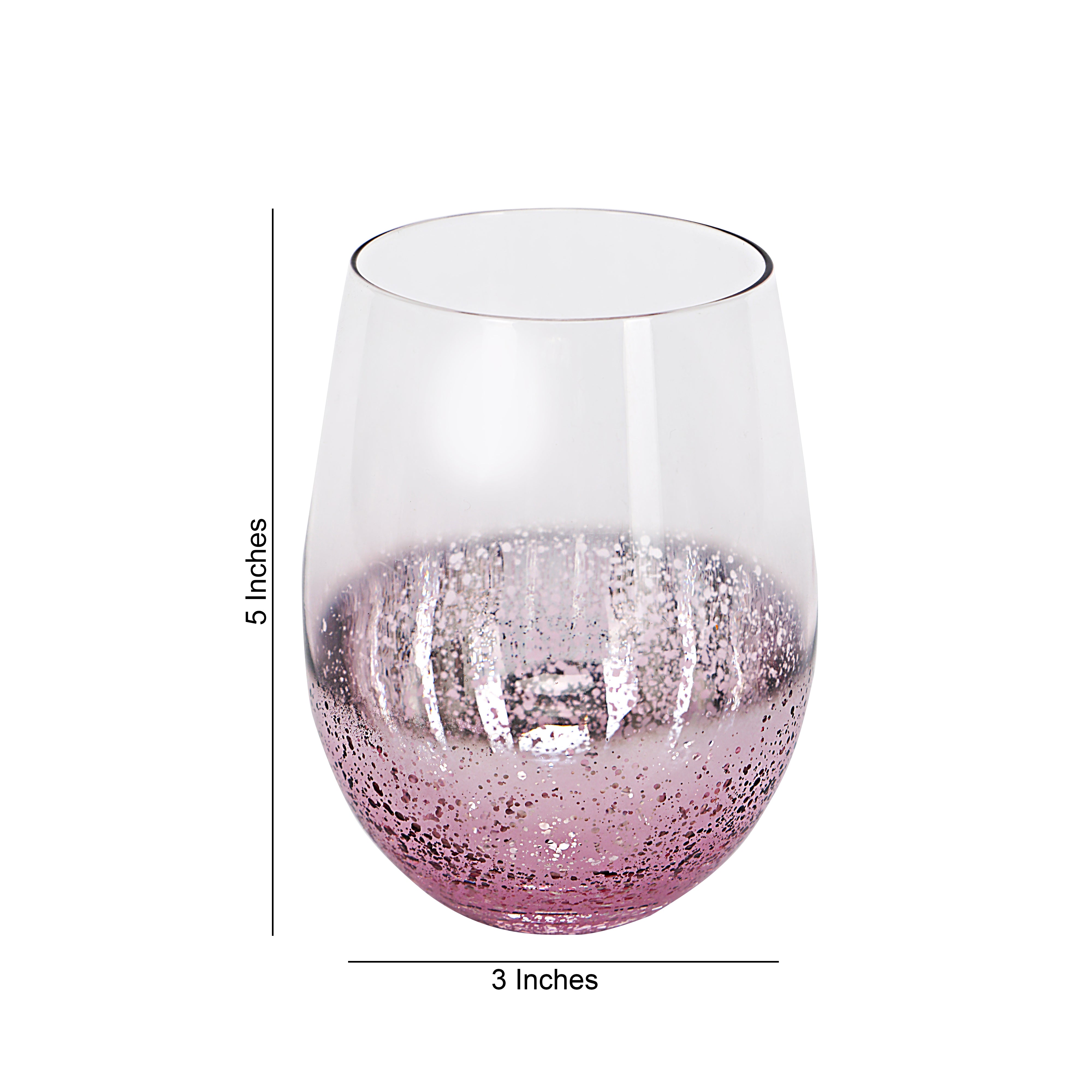 Water Glass Set - Purple Luster Set Of 6