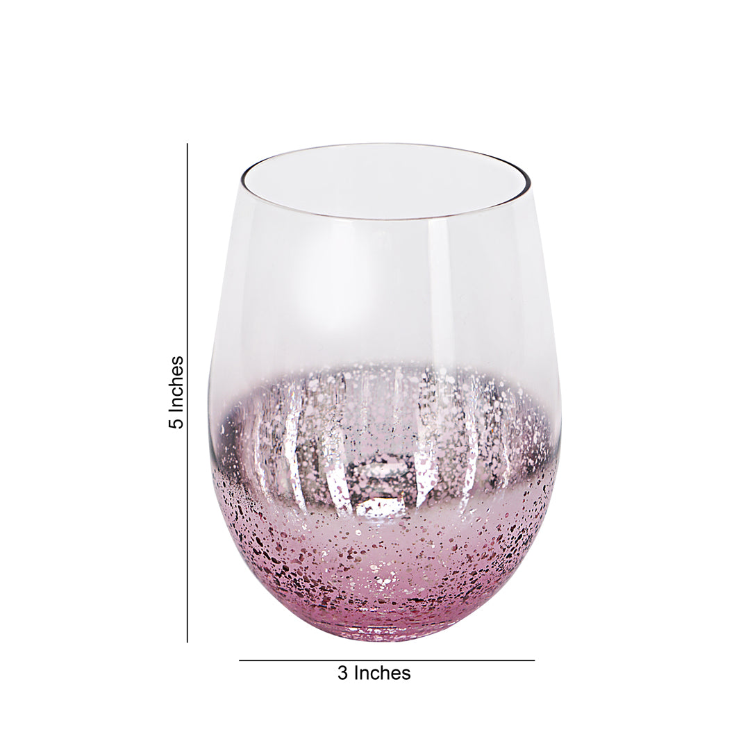 Water Glass Set - Purple Luster Set Of 6