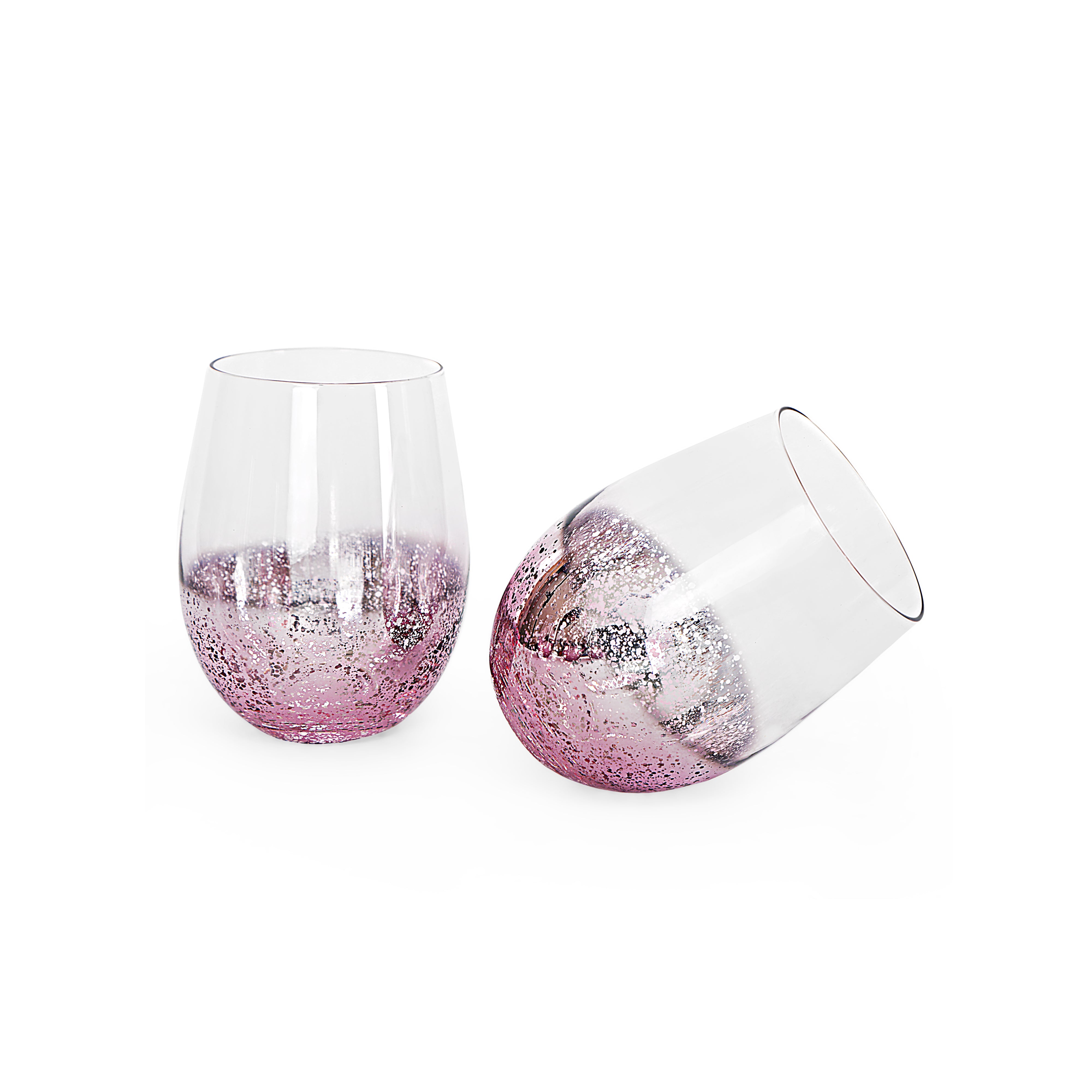 Water Glass Set - Purple Luster Set Of 6