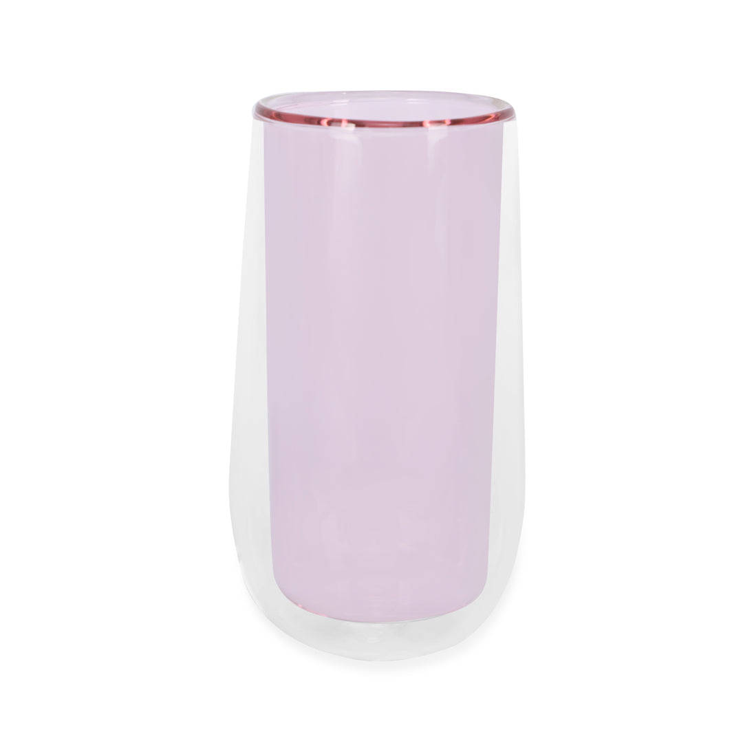 Double Wall Tall Glass - Pink