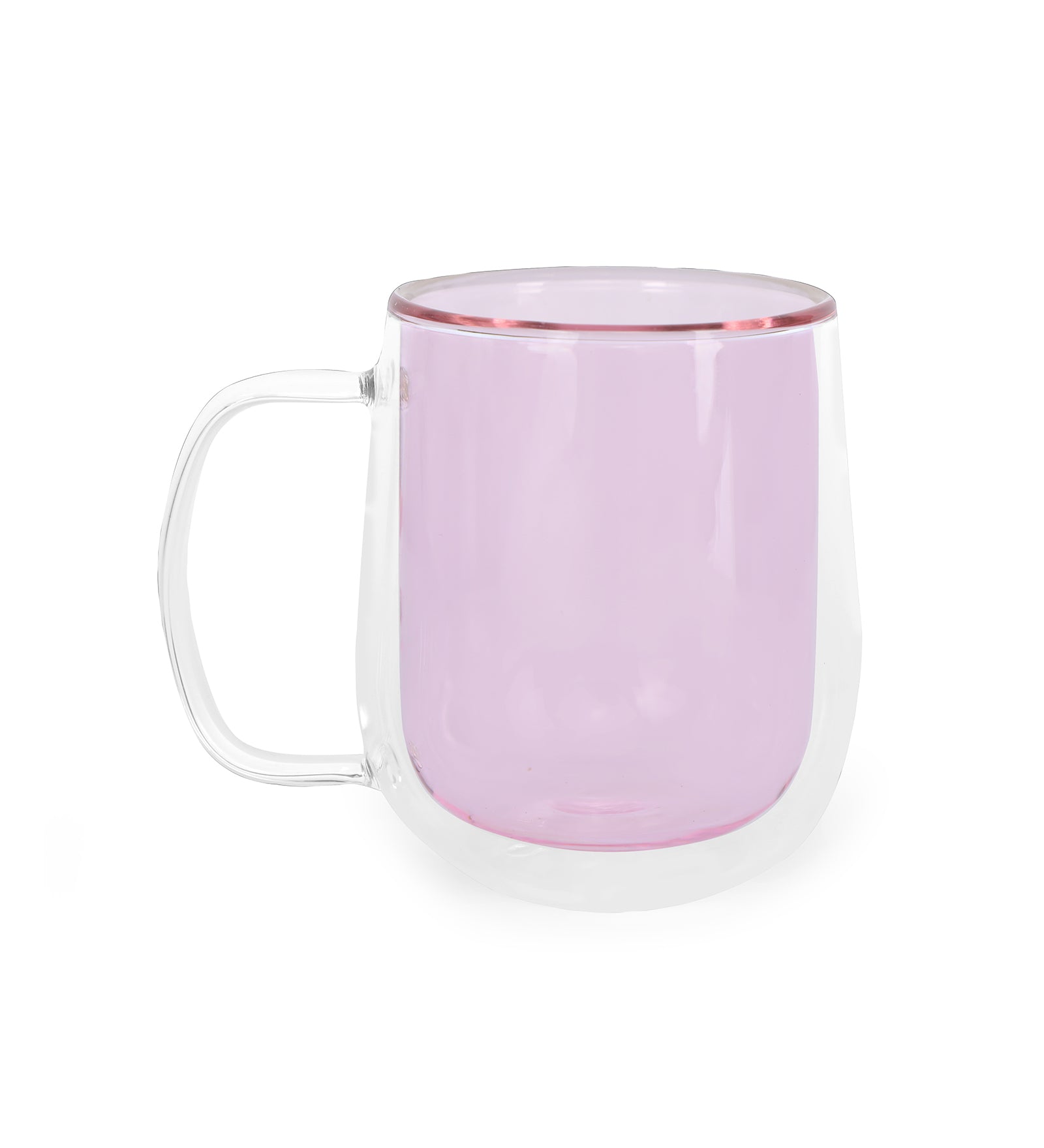 Double Wall Mug Glass - Pink