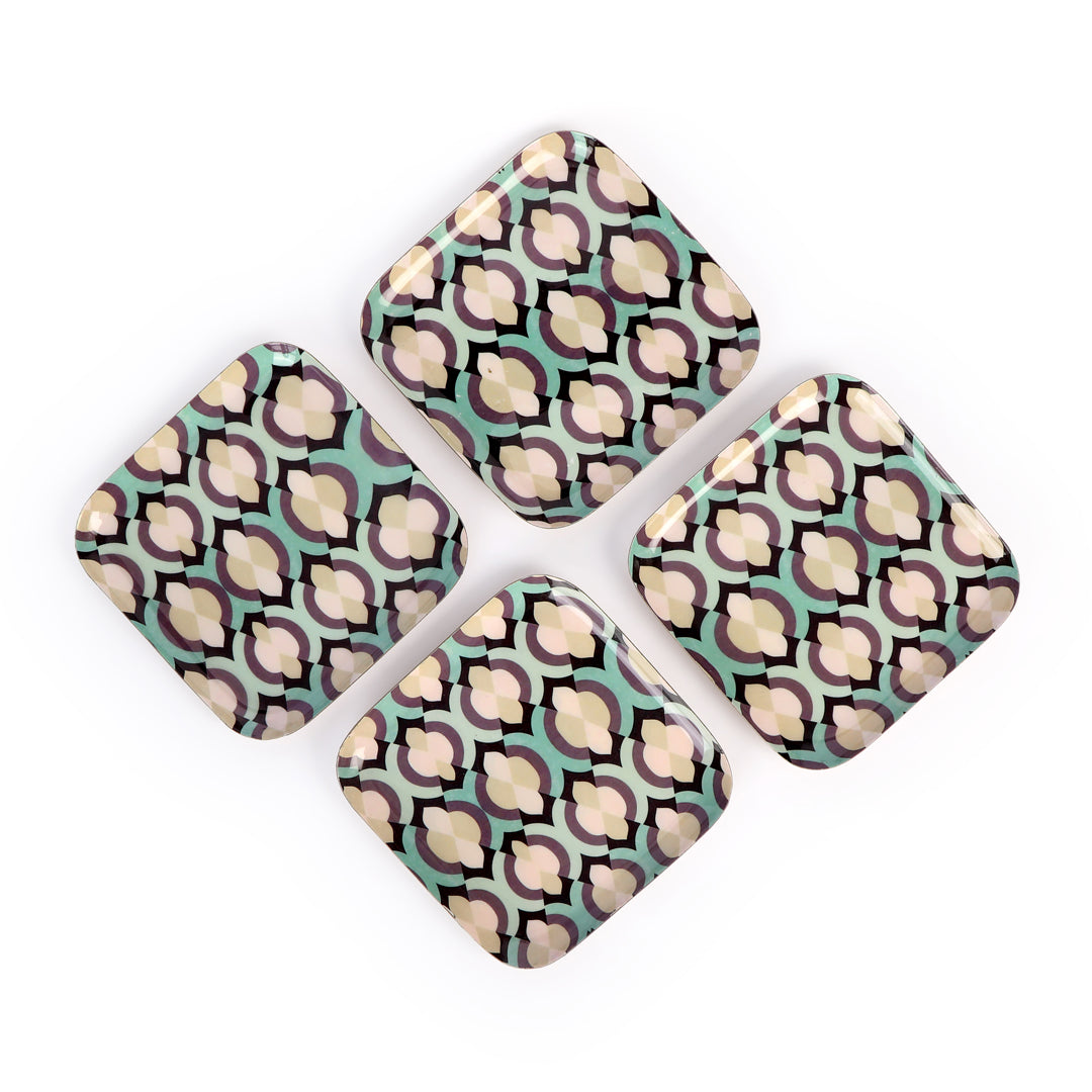 Square Platter - Mosaic - Set Of 4