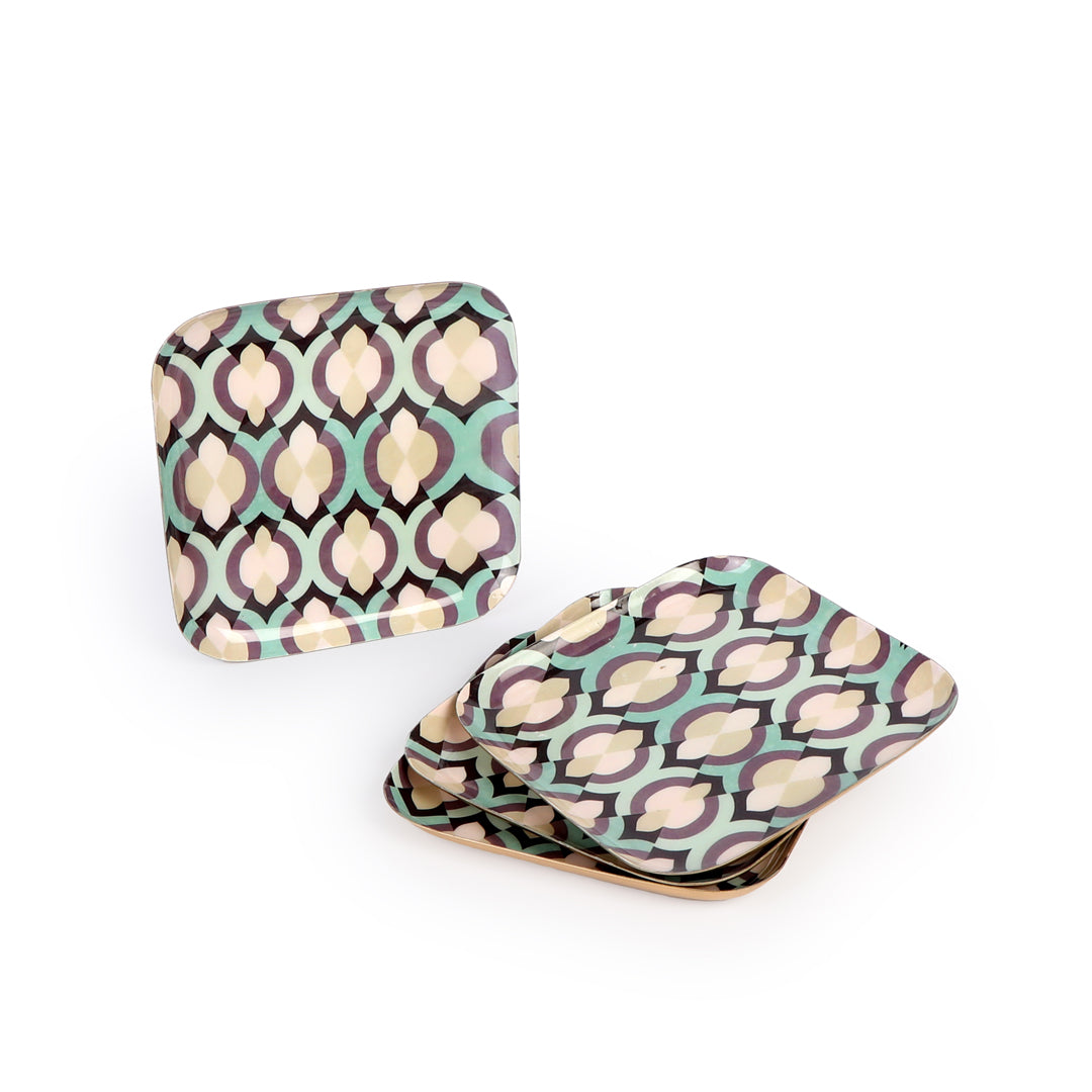 Square Platter - Mosaic - Set Of 4