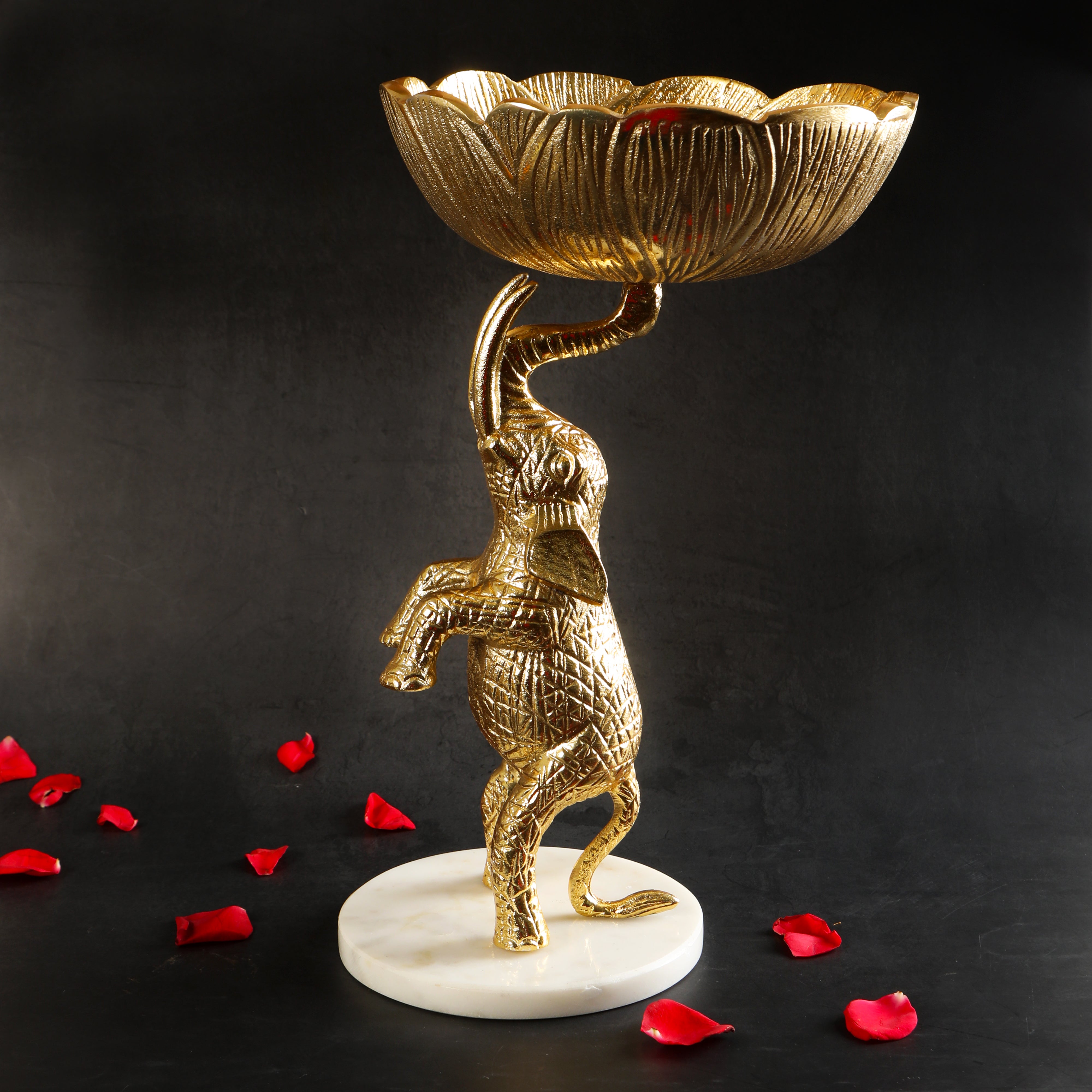 Diwali Hamper - Gold Plated Elephant Decorative Bowl