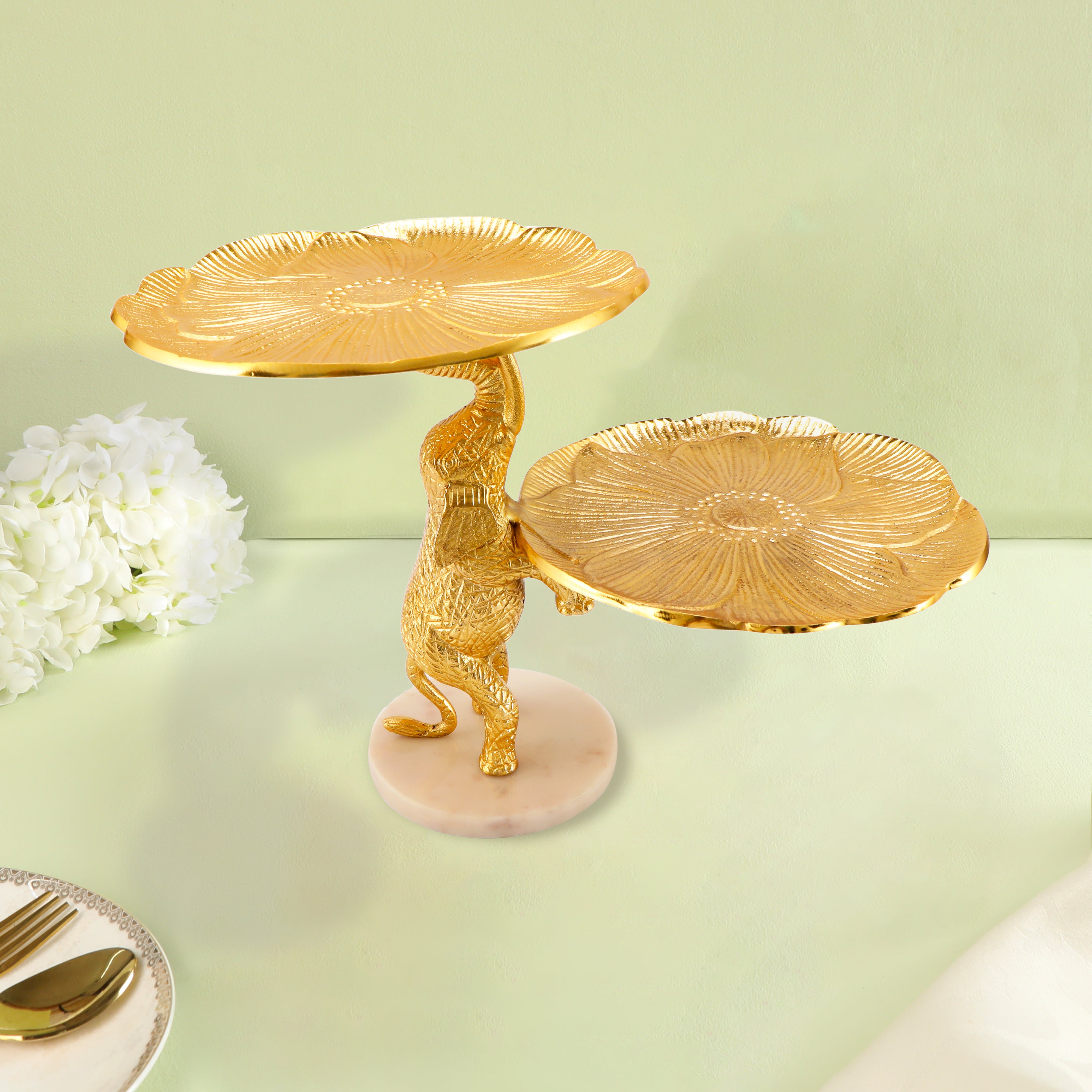 2 Tier Serving Platter - Elephant