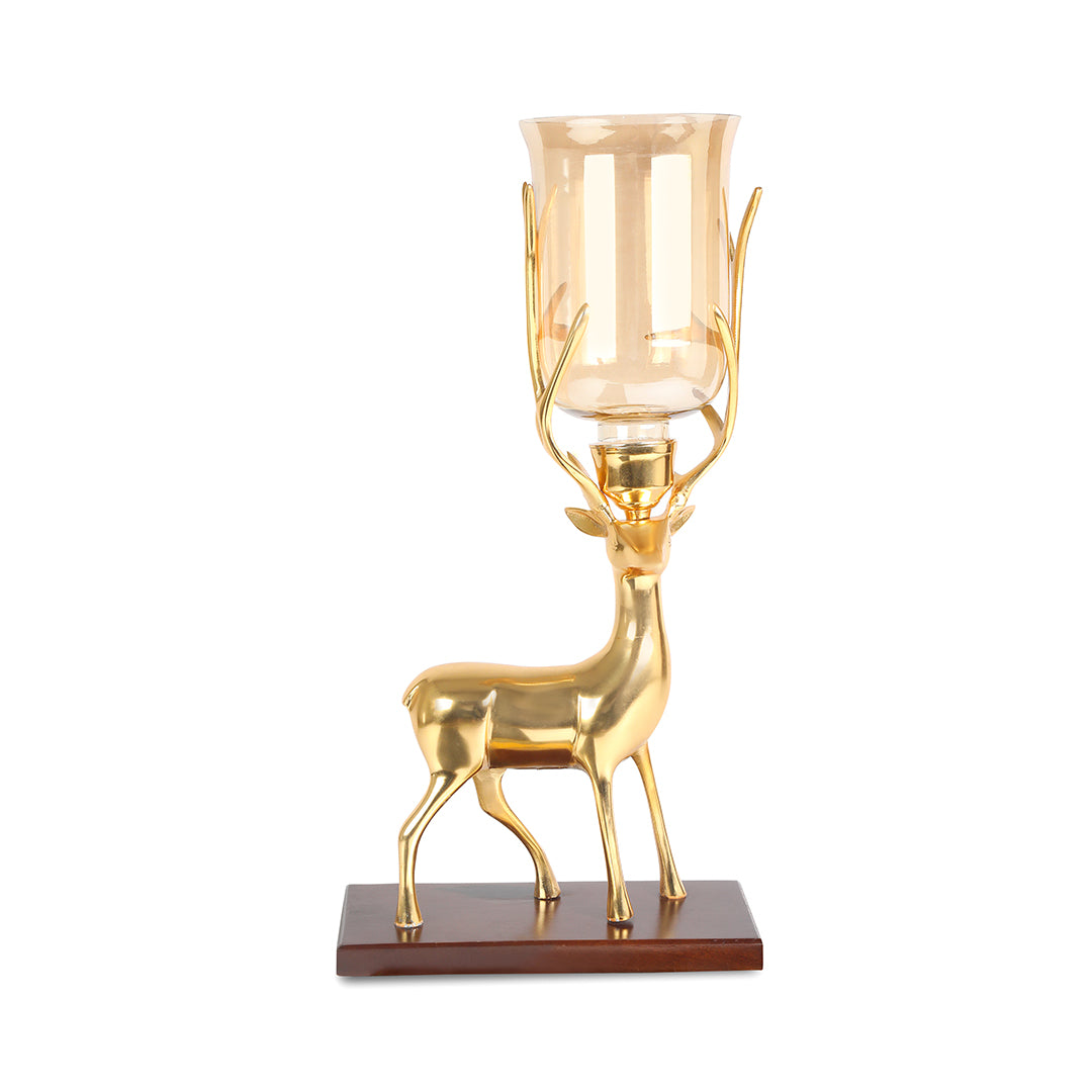 Candle Stand - Gold Antler Candle Holder 1- The Home Co.