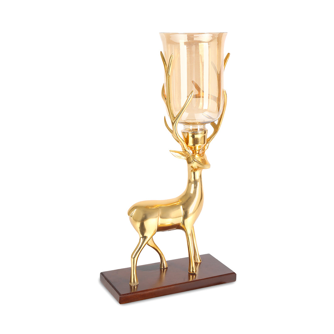 Candle Stand - Gold Antler Candle Holder 2- The Home Co.