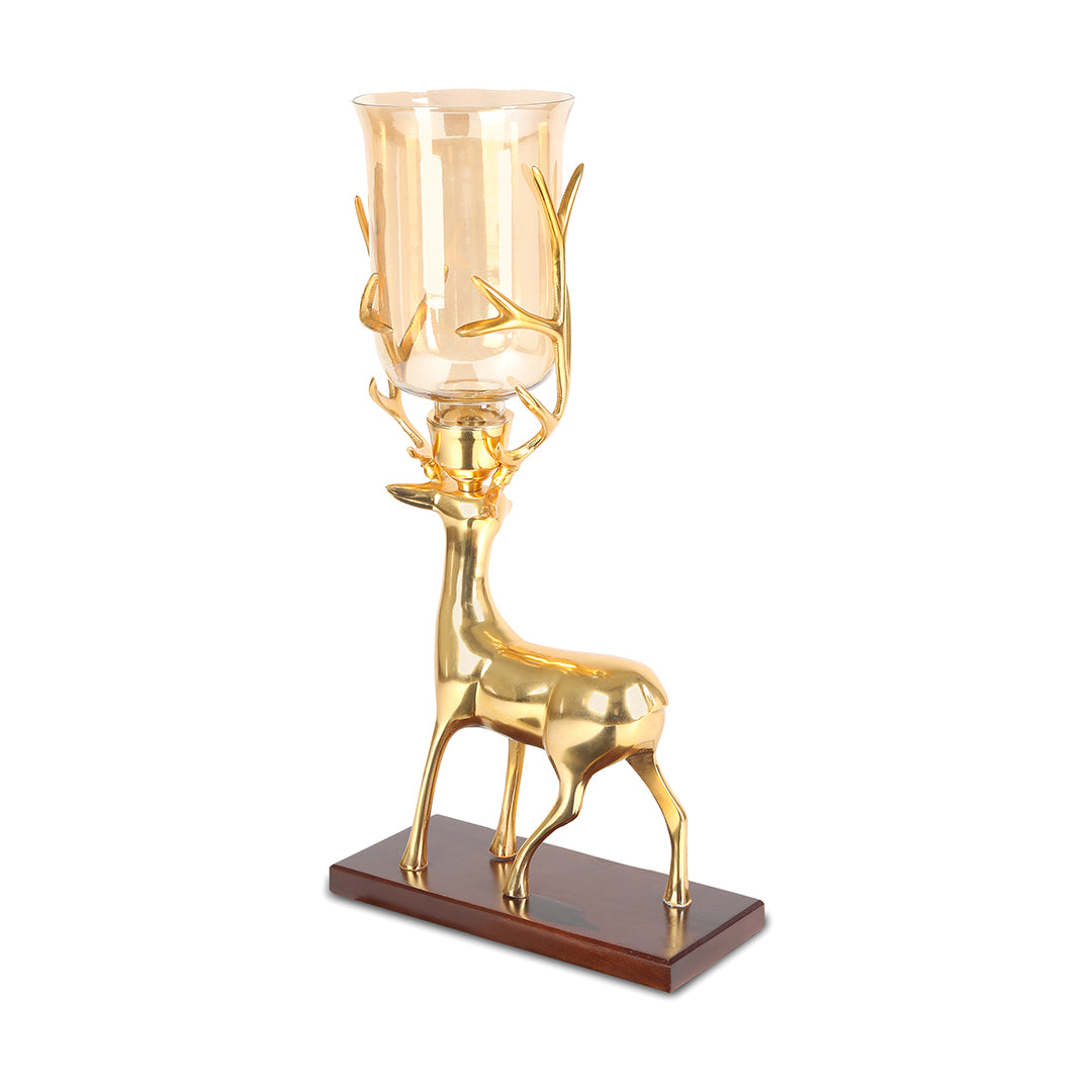 Candle Stand - Gold Antler Candle Holder 3- The Home Co.