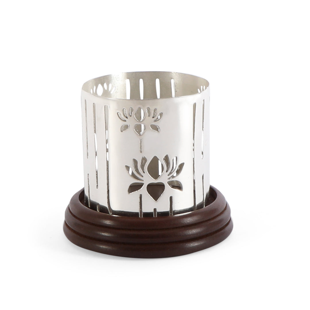 Candle Stand - Lotus Cut Candle Holder 2- The Home Co.