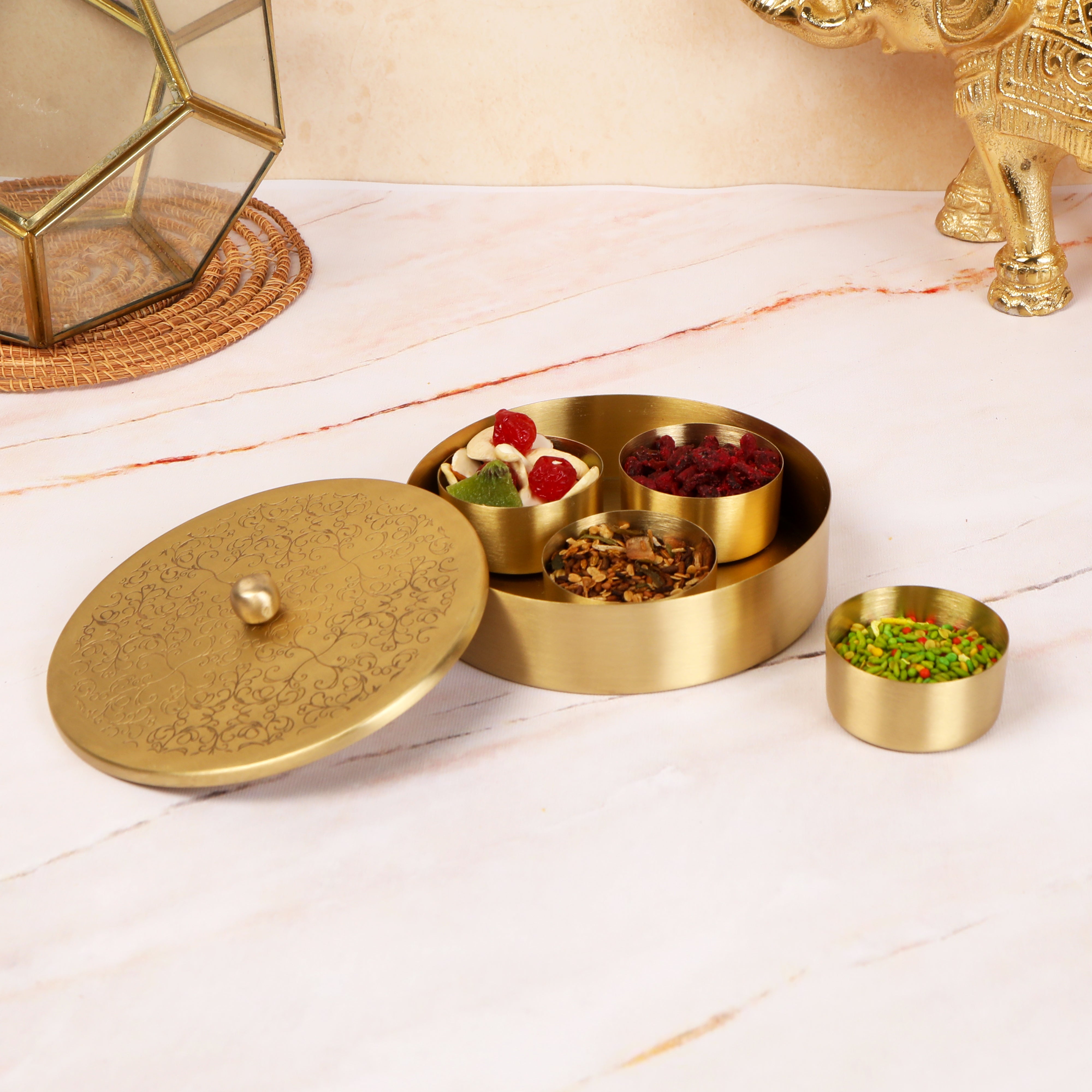 Puja Box - Multi-Utility - Brass