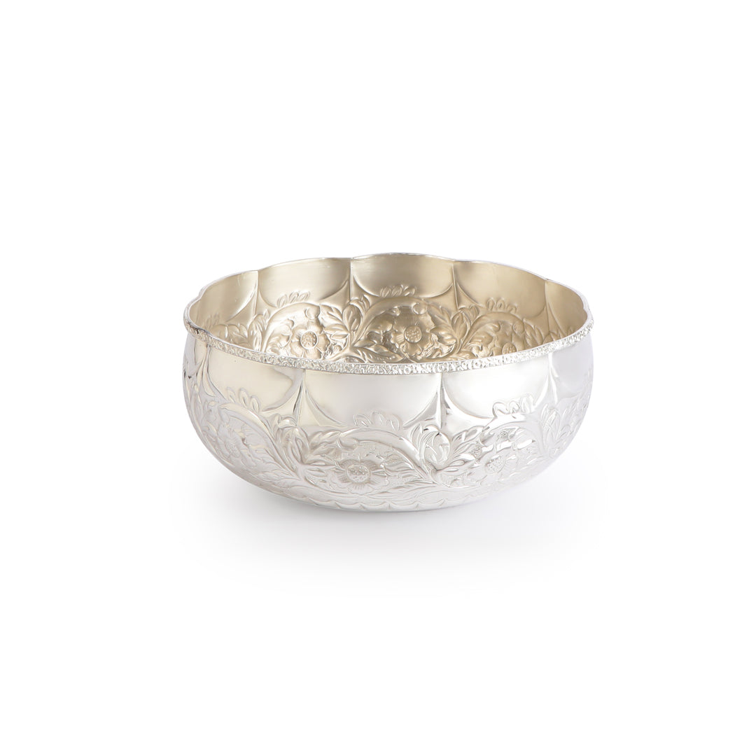 Chitai Silver Urli 9 Inch (Large) 3- The Home Co.