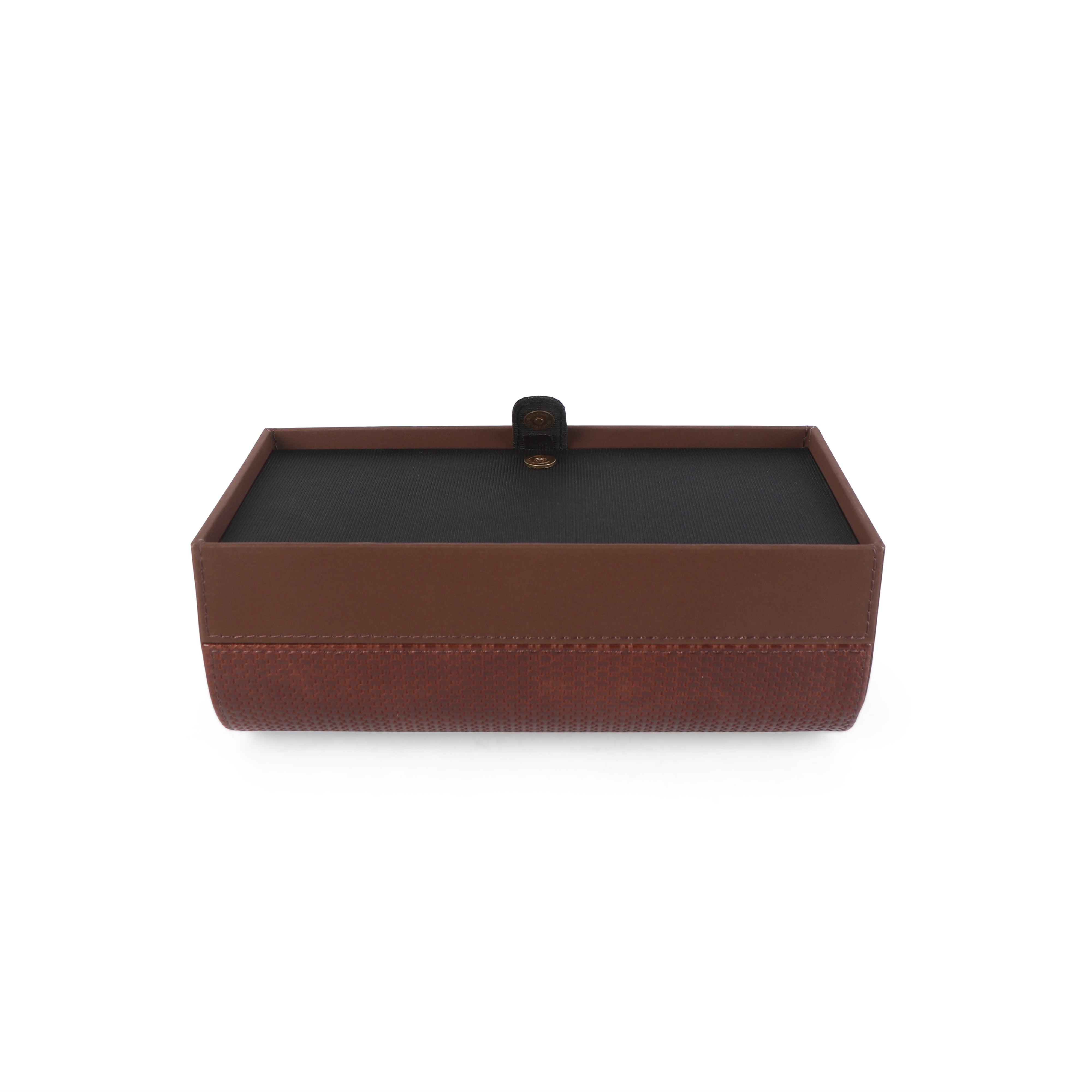 Dome Tissue Box - Brown Leatherette