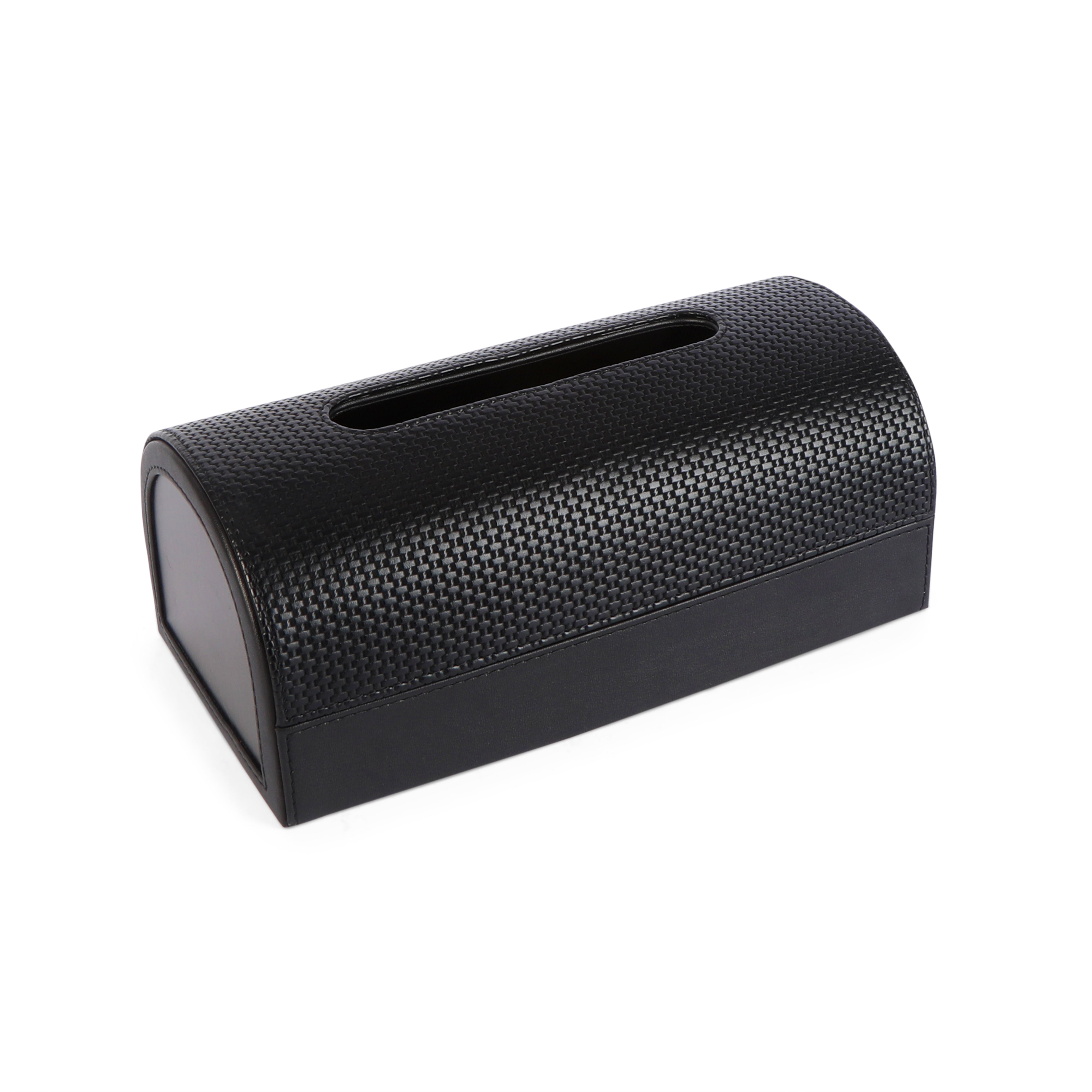 Dome Tissue Box - Black  Leatherette