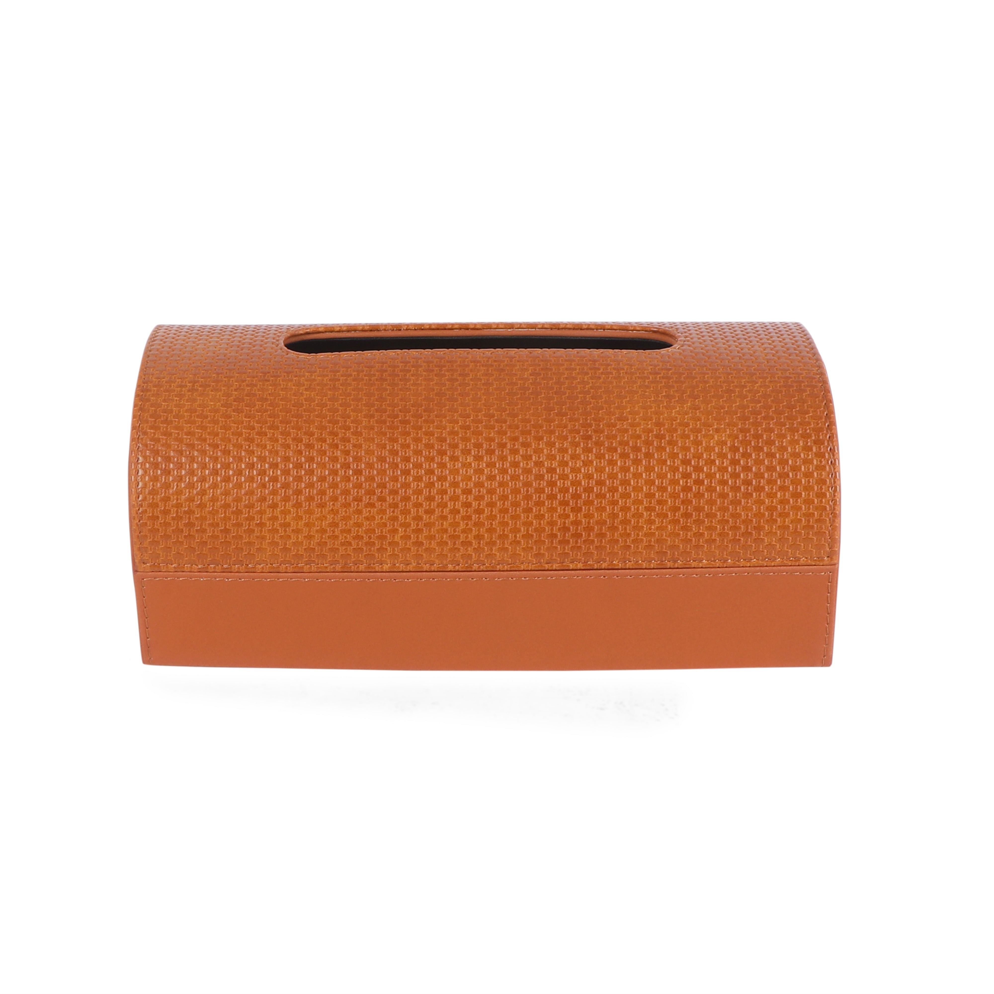 Dome Tissue Box - Tan Leatherette