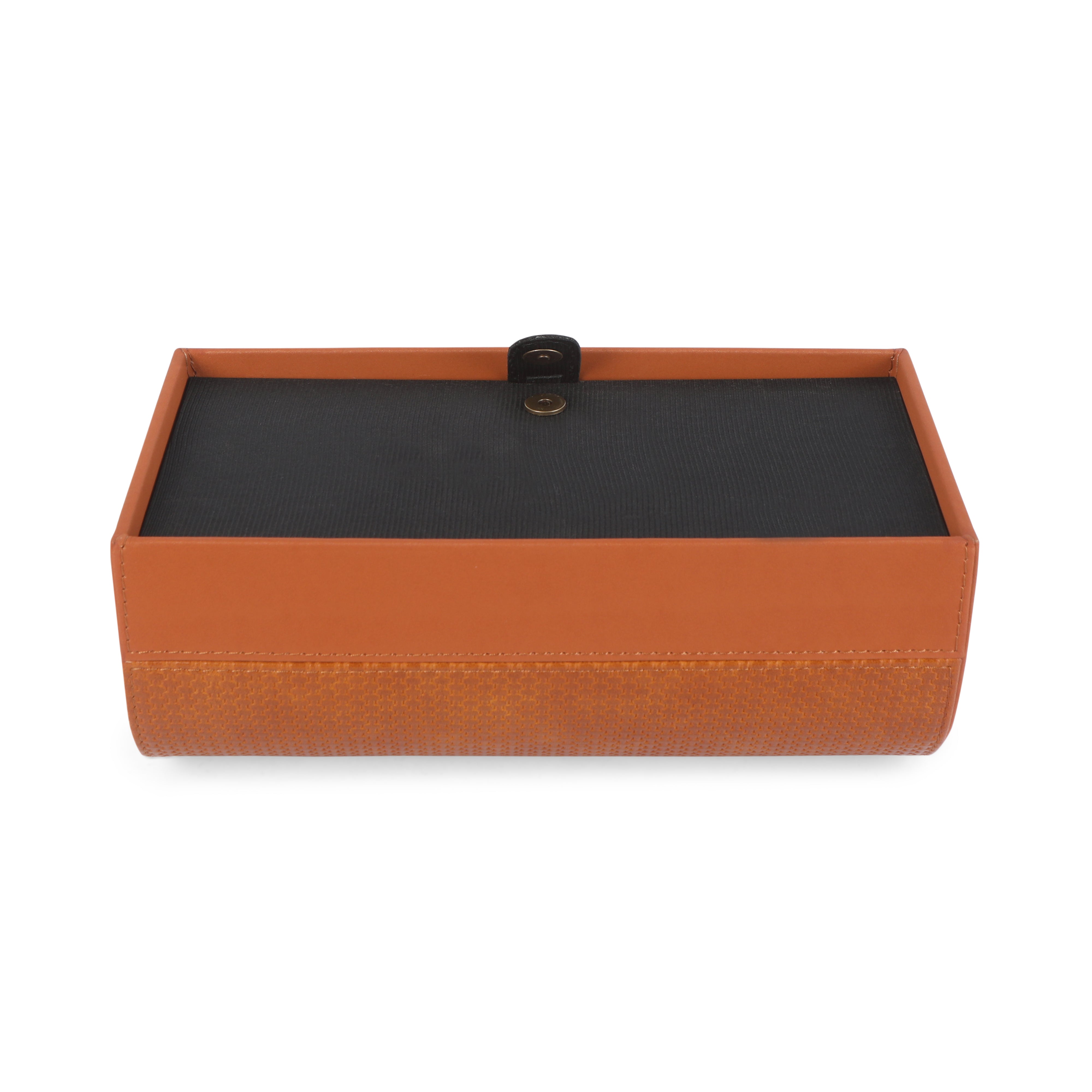 Dome Tissue Box - Tan Leatherette