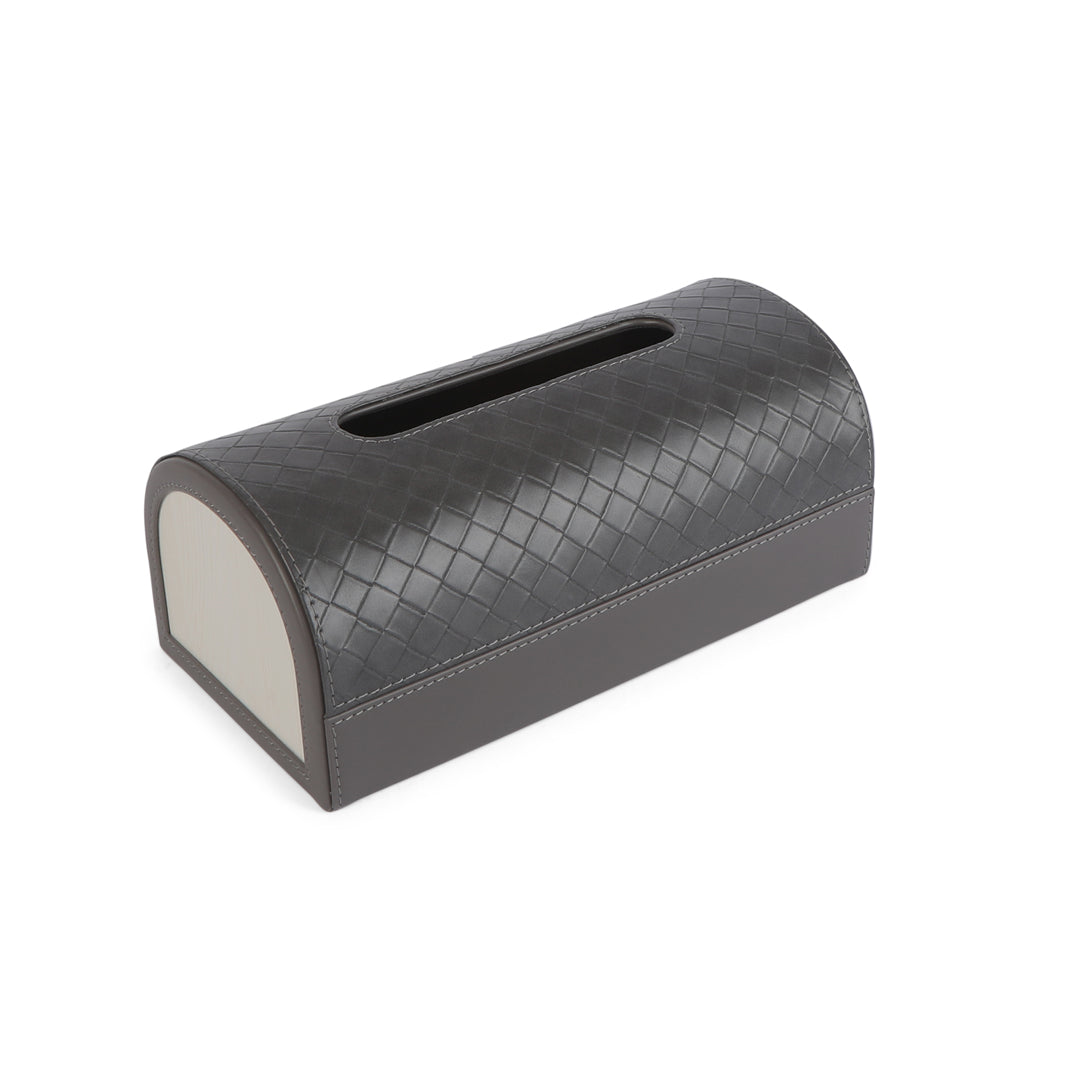 Dome Tissue Box - Grey LeatheretteDome Tissue Box - Grey Leatherette 1- The Home Co.