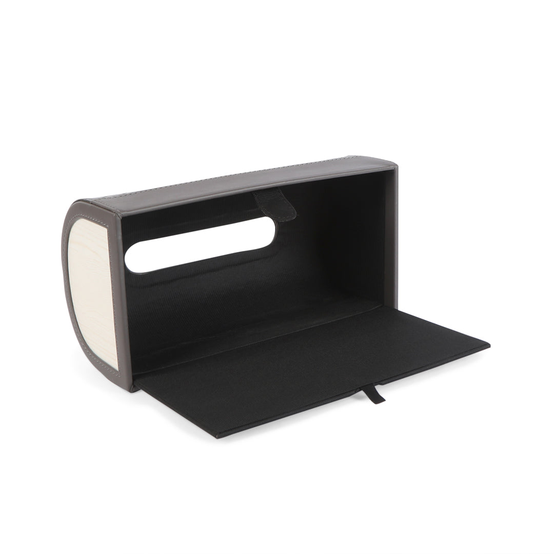 Dome Tissue Box - Grey Leatherette 4- The Home Co.