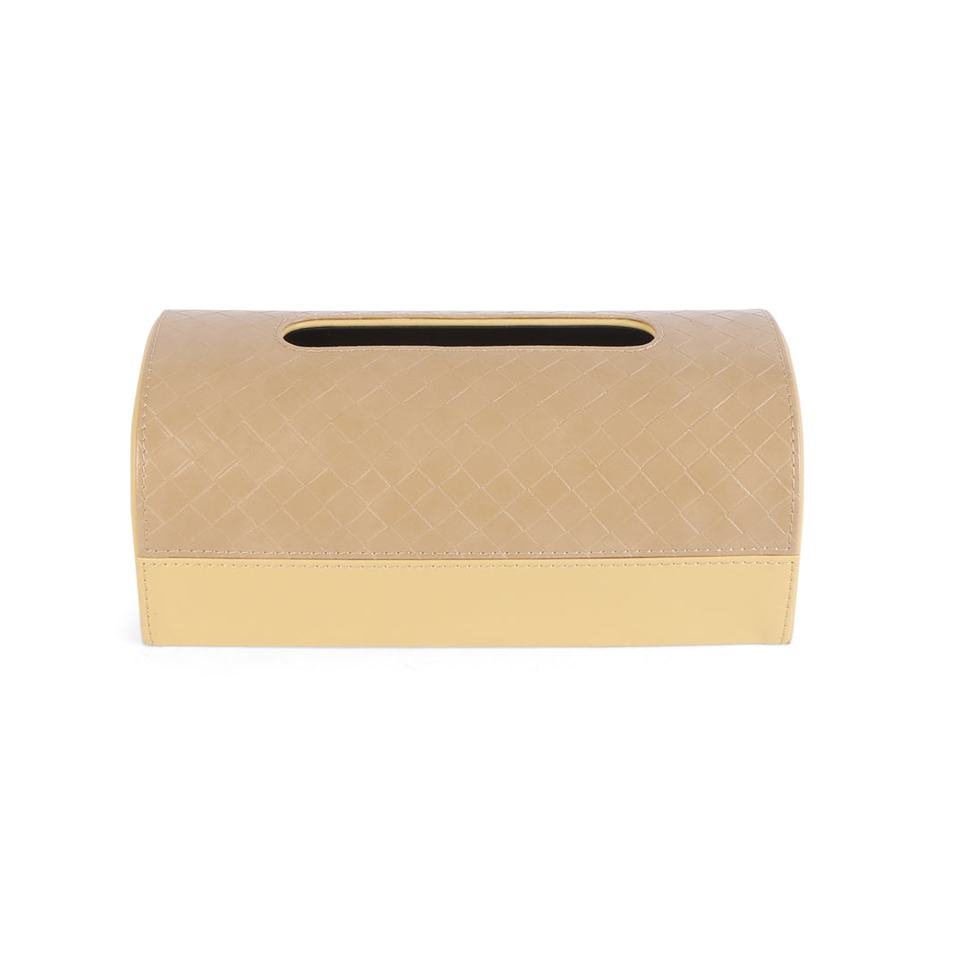 Dome Tissue Box - Brown Leatherette 2- The Home Co.
