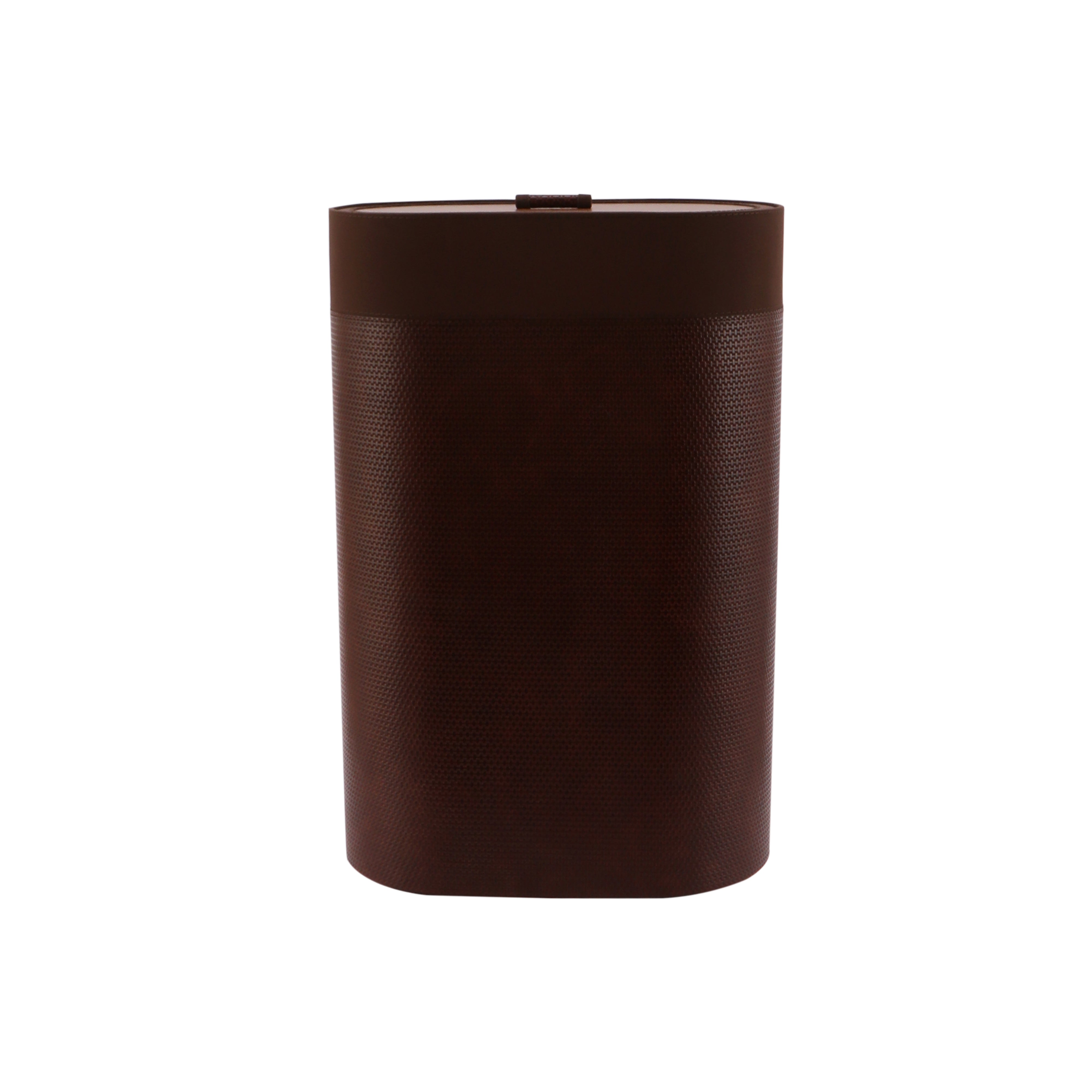 Laundry Bin - Brown Leatherette 2- The Home Co,