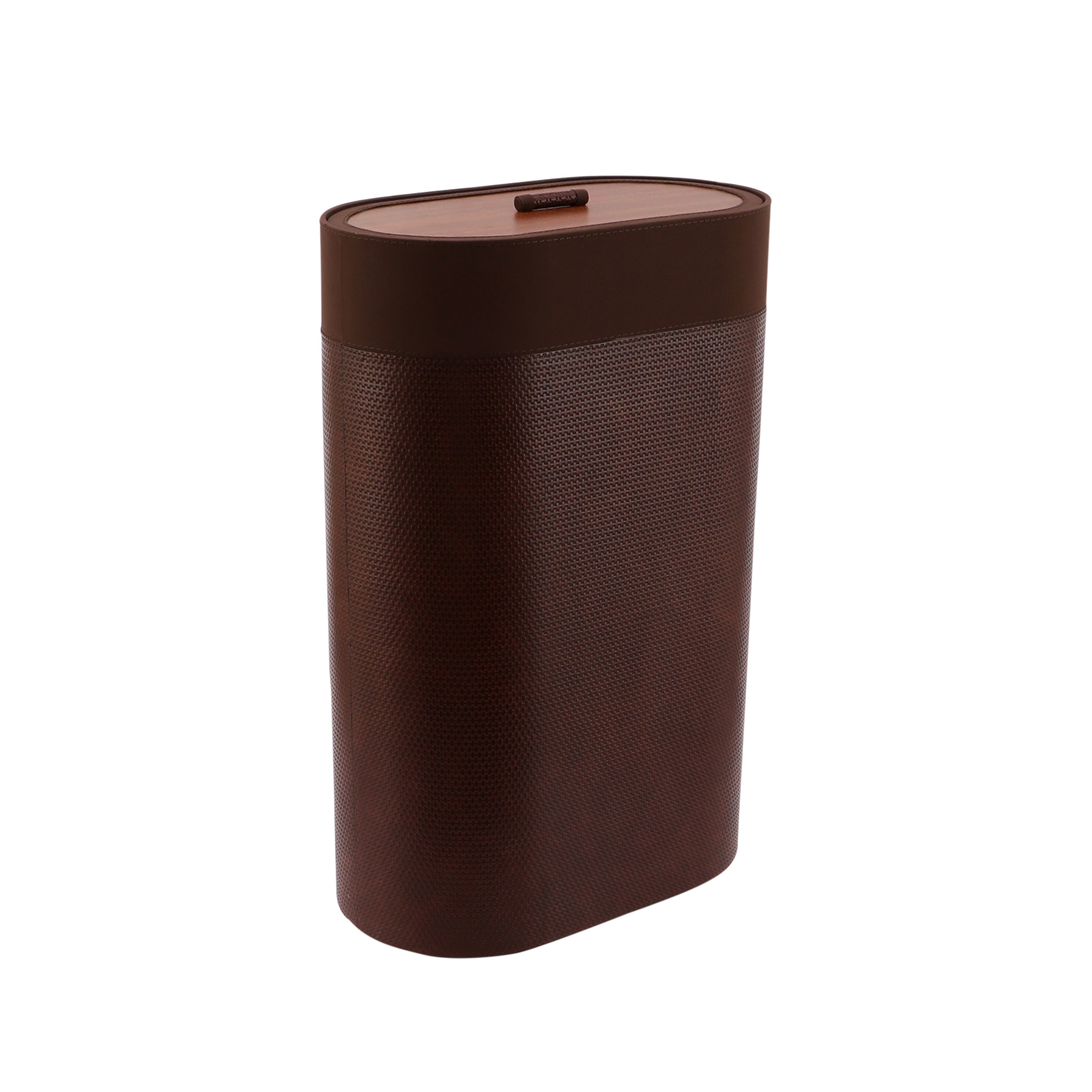 Laundry Bin - Brown Leatherette 4- The Home Co,